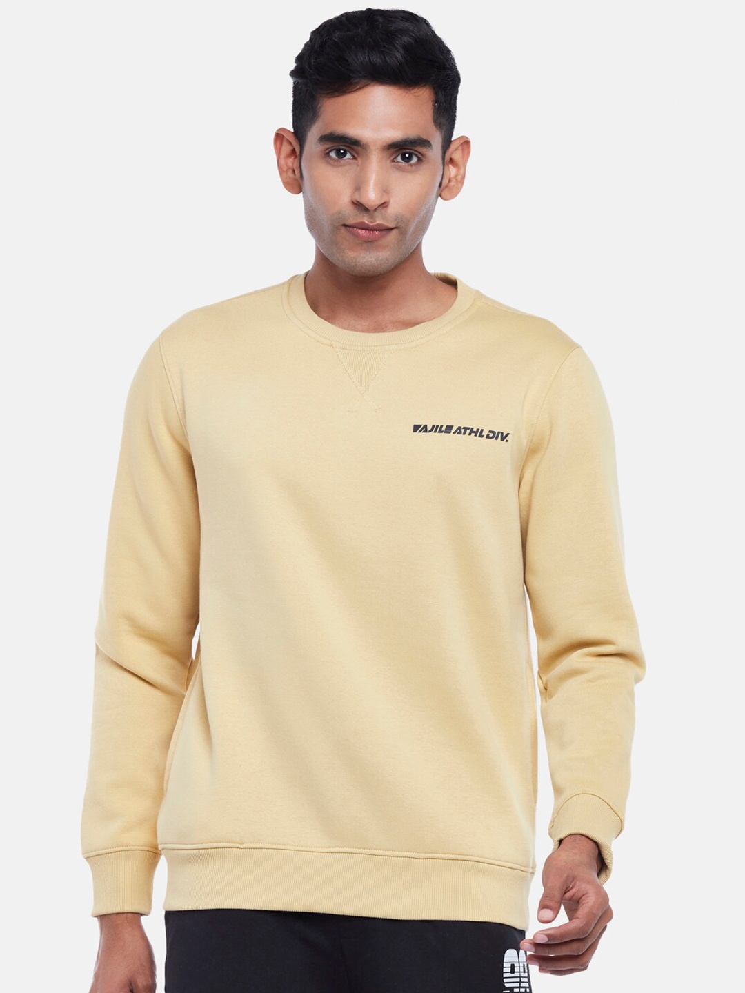 

Ajile by Pantaloons Men Beige Solid Sweatshirt