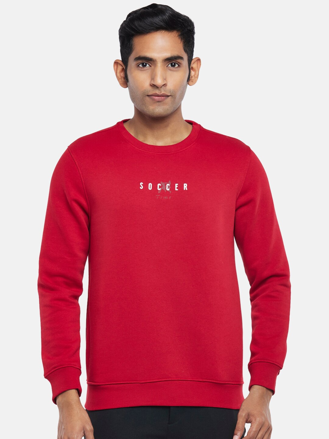 

BYFORD by Pantaloons Men Red Solid Sweatshirt