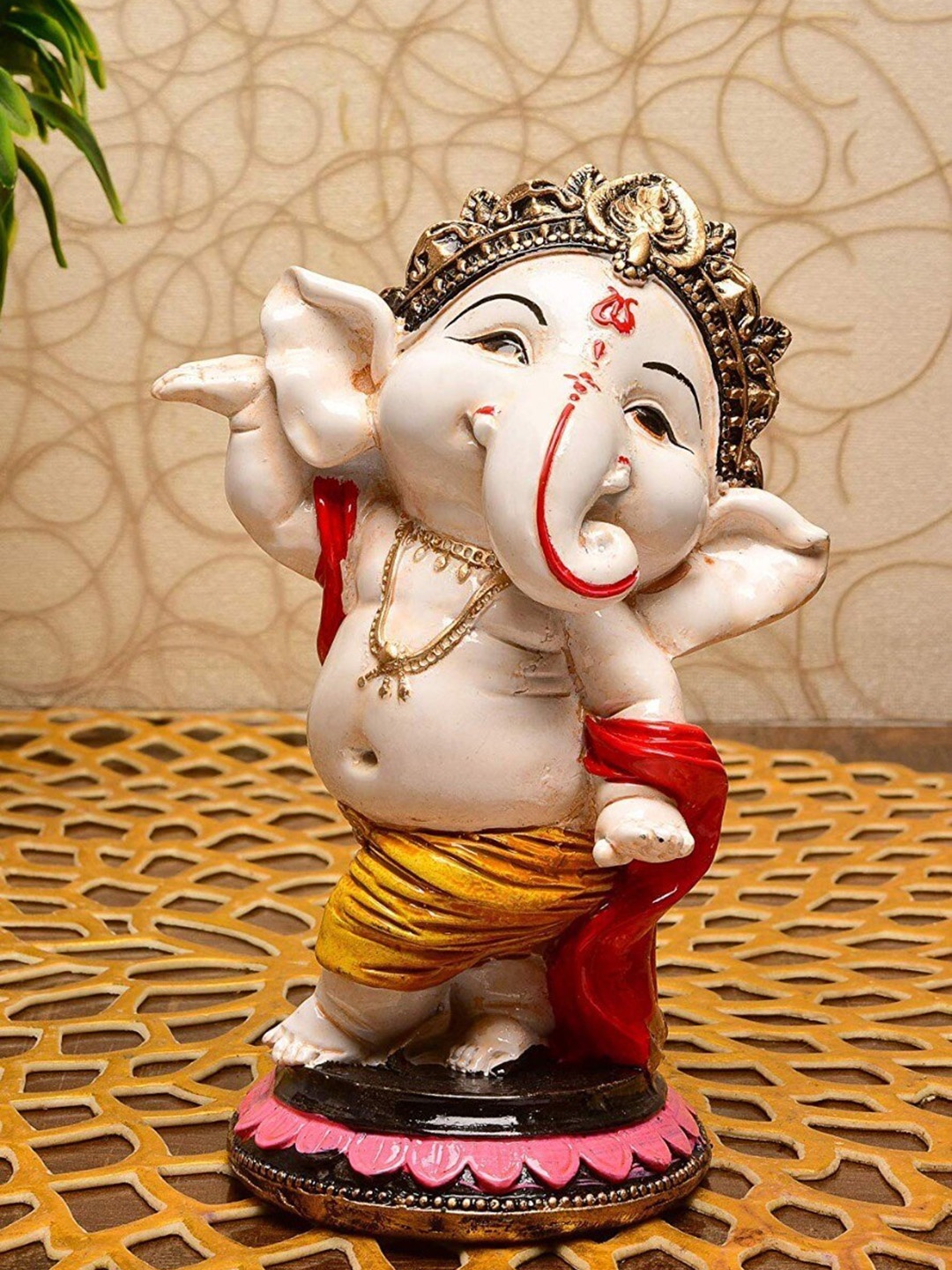 

Perpetual Multicolored Set Of 4 Musical Lord Ganesha Idol, Multi