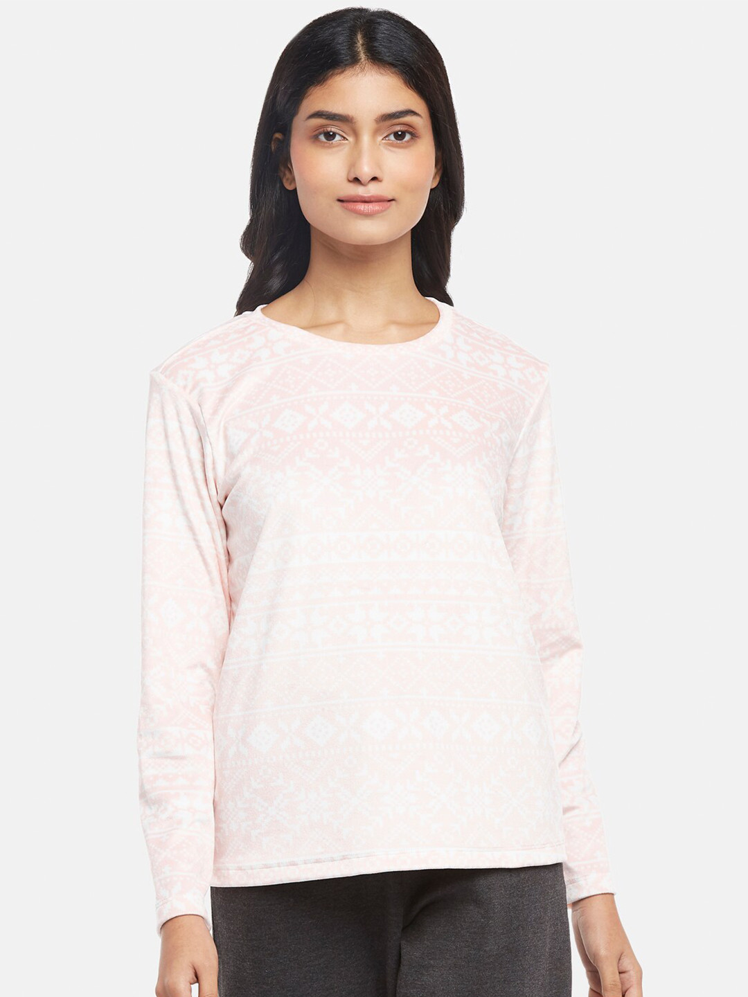 

Dreamz by Pantaloons Women Pink Printed Sweatshirt