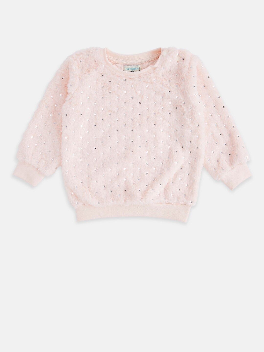 

Pantaloons Baby Girls Star Embellished Long Sleeves Sweatshirt, Pink