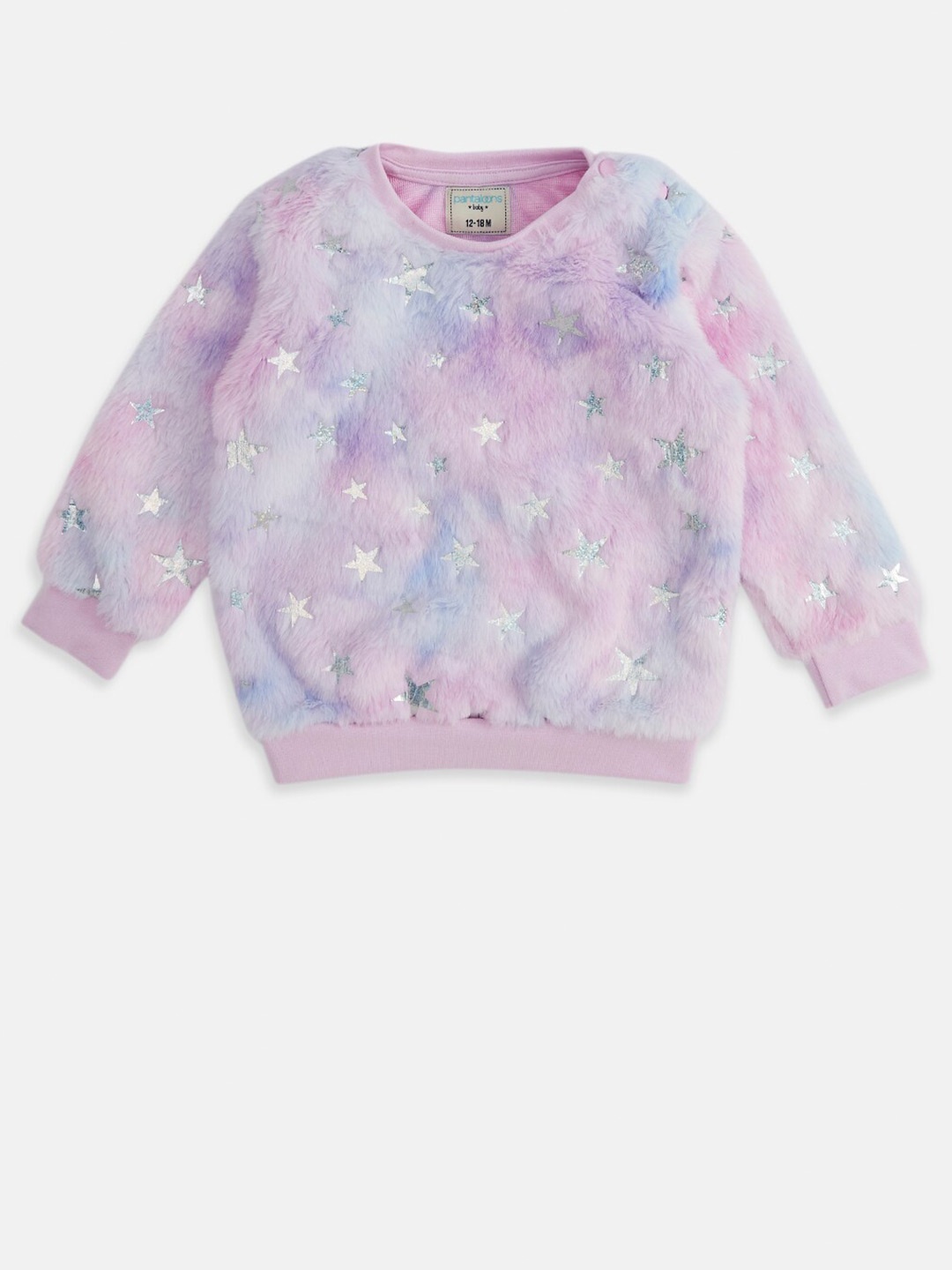 

Pantaloons Baby Girls Star Embellished Long Sleeves Cotton Sweatshirt, Pink