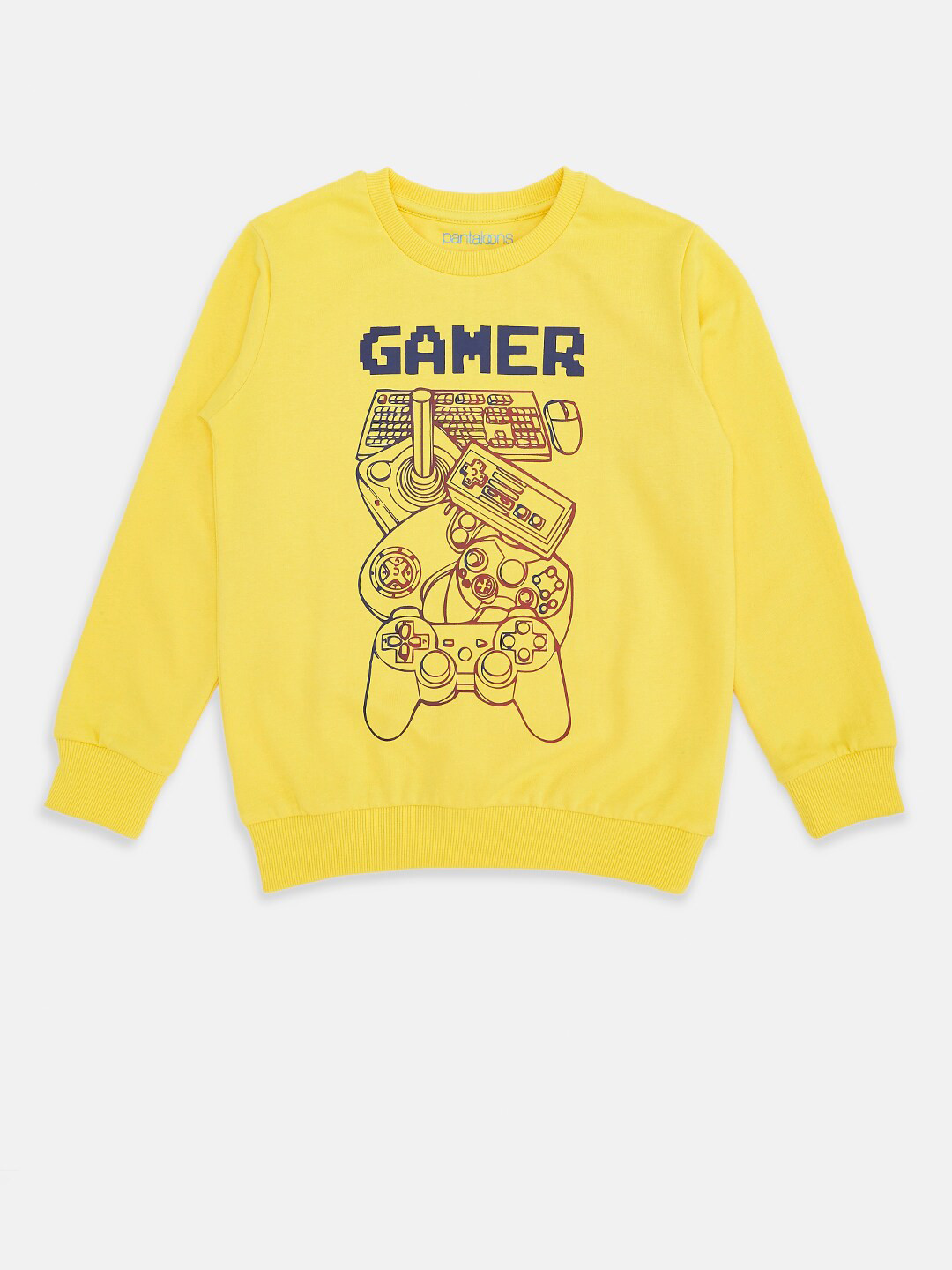 

Pantaloons Junior Boys Yellow Printed Sweatshirt