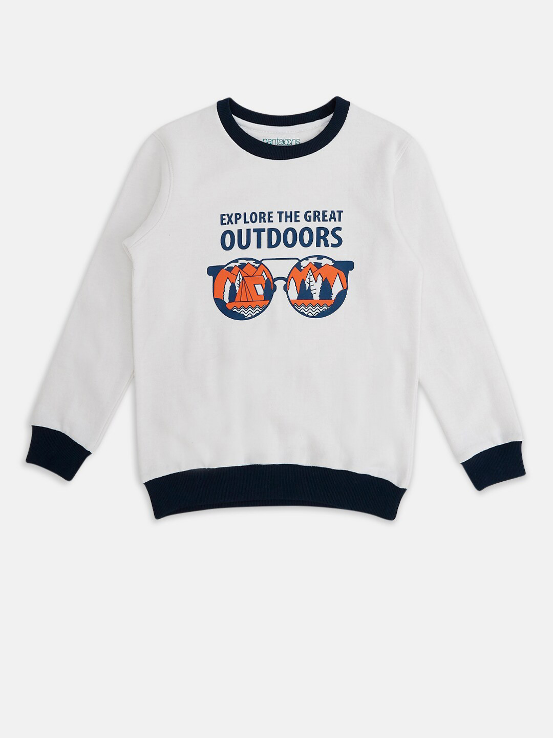 

Pantaloons Junior Boys White Printed Sweatshirt