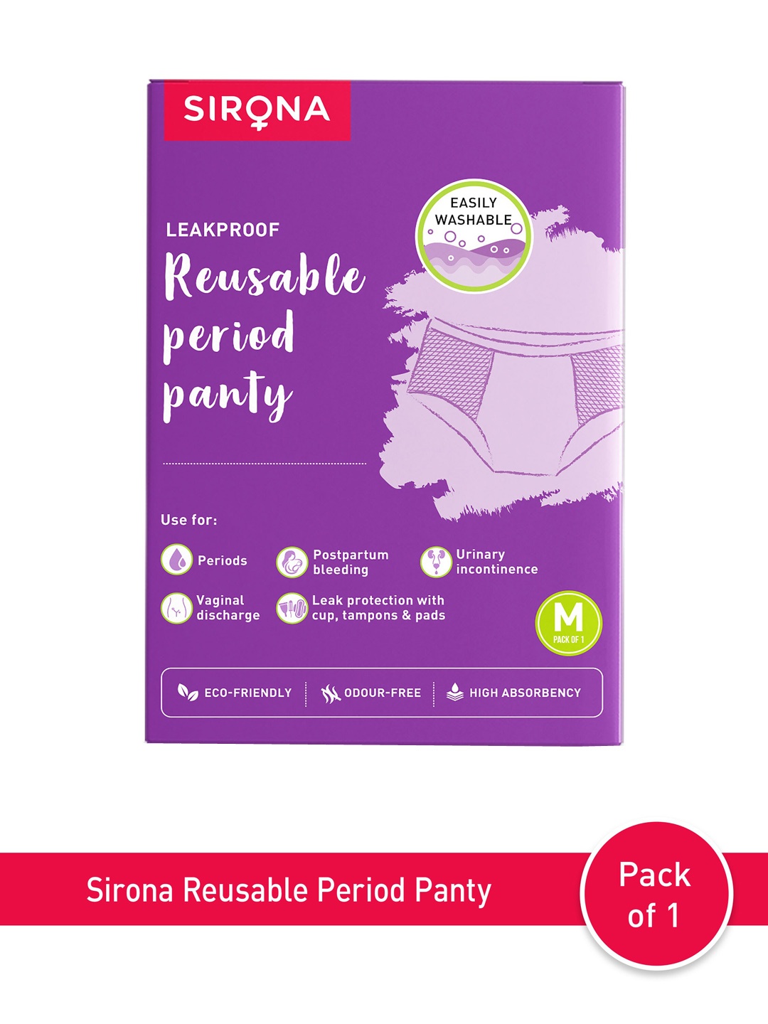 

Sirona Women Red Solid Reusable Period Panties FSP871