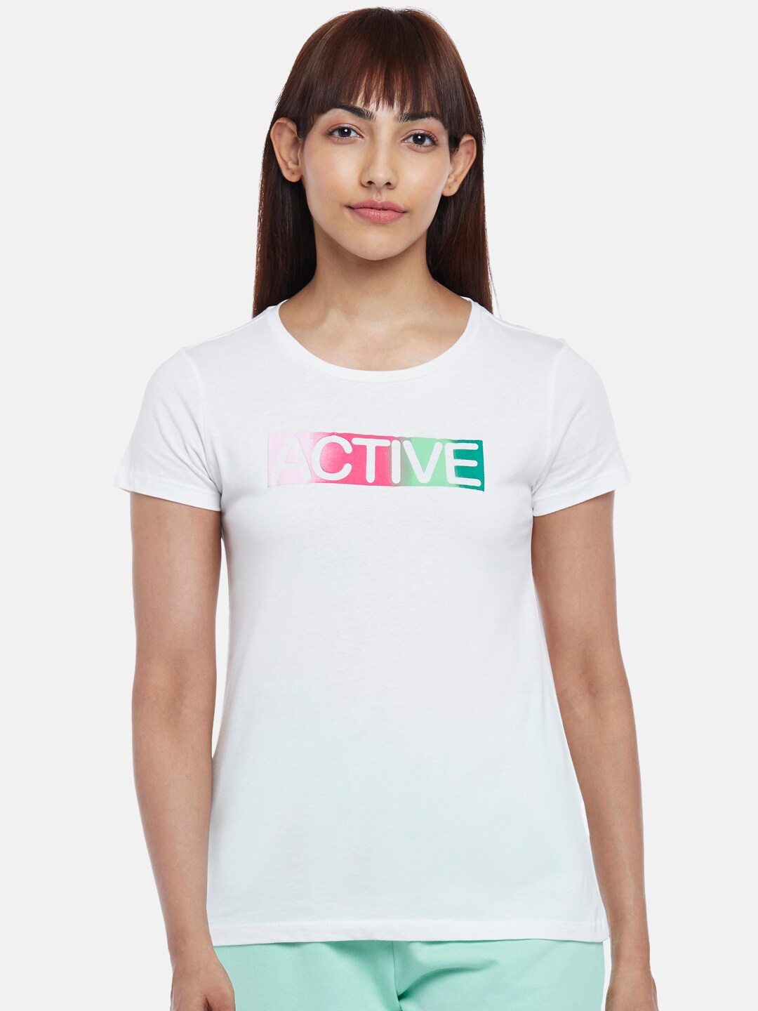 

Ajile by Pantaloons Women Off White Typography Printed T-shirt