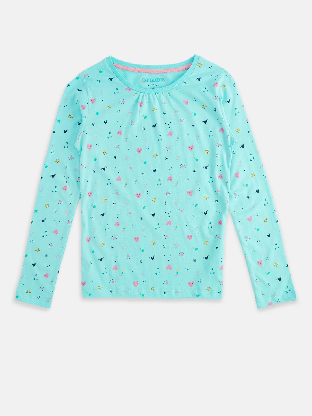 

Pantaloons Junior Girls Green Printed T-shirt