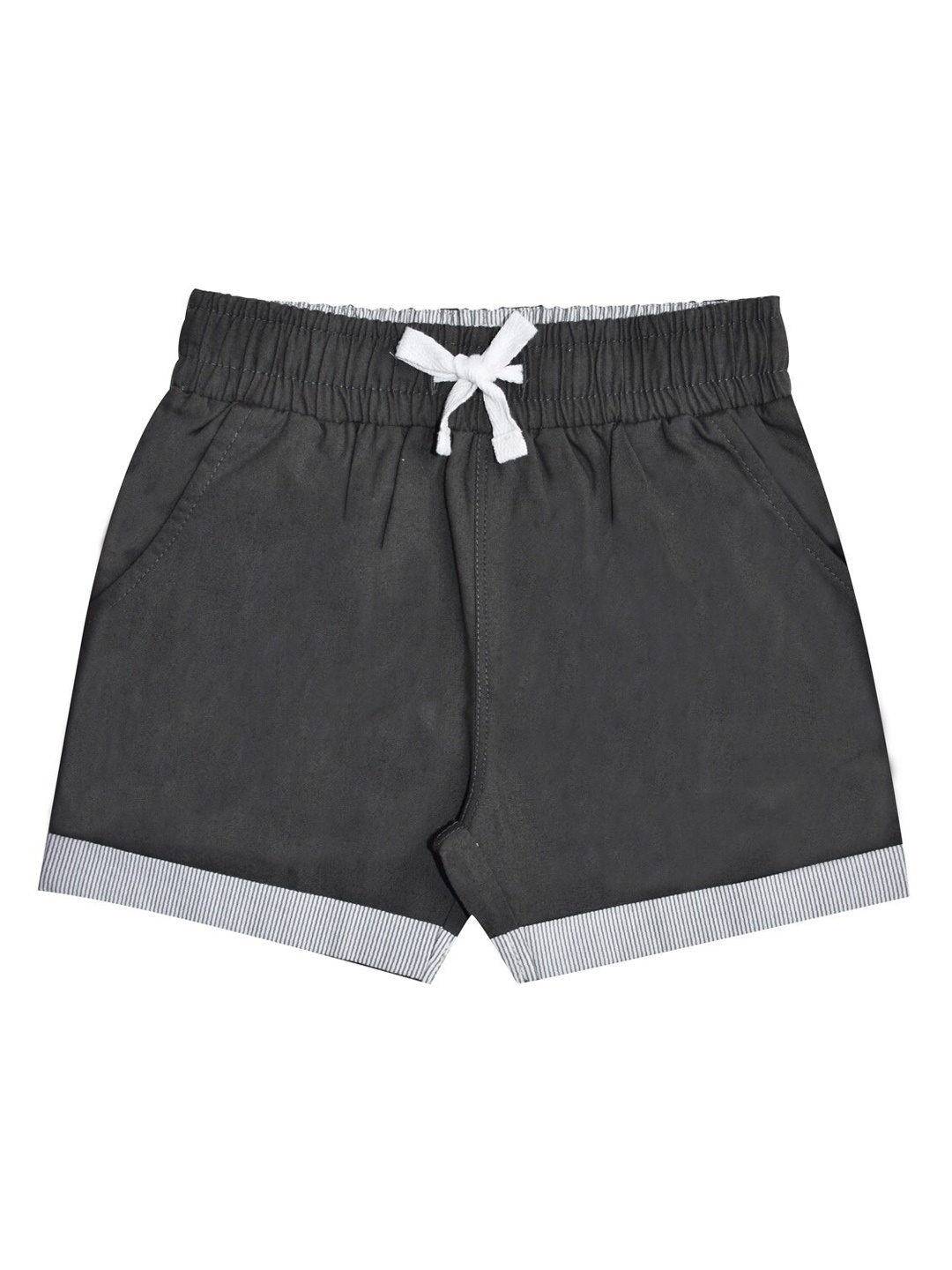 

milou Boys Grey Solid Pure Cotton Shorts