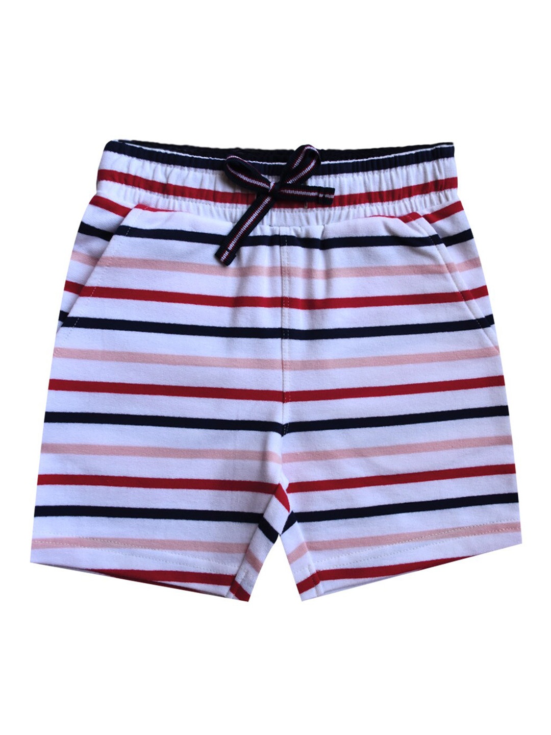 

milou Boys White Striped Pure Cotton Shorts