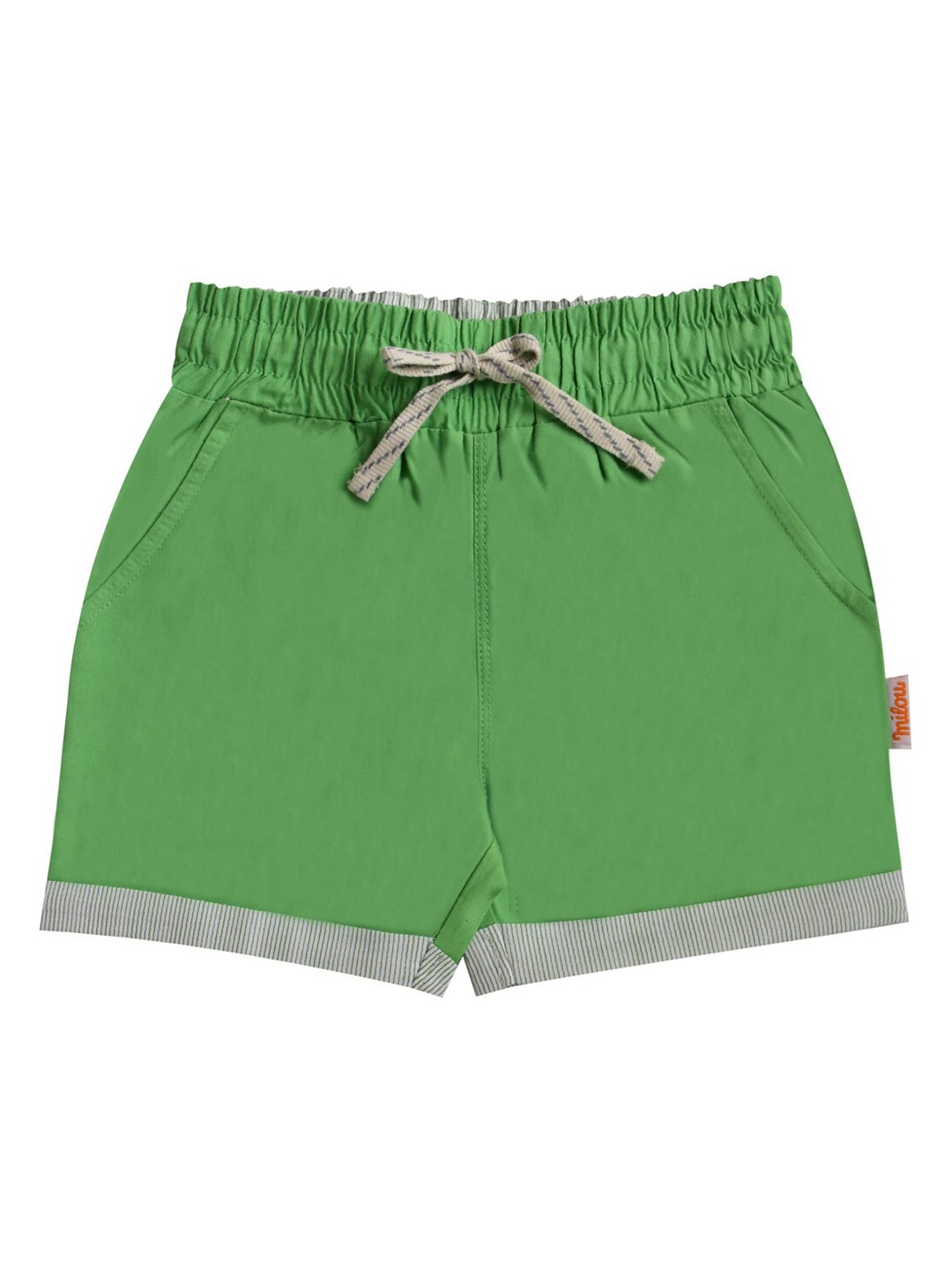 

milou Boys Green Solid Pure Cotton Shorts