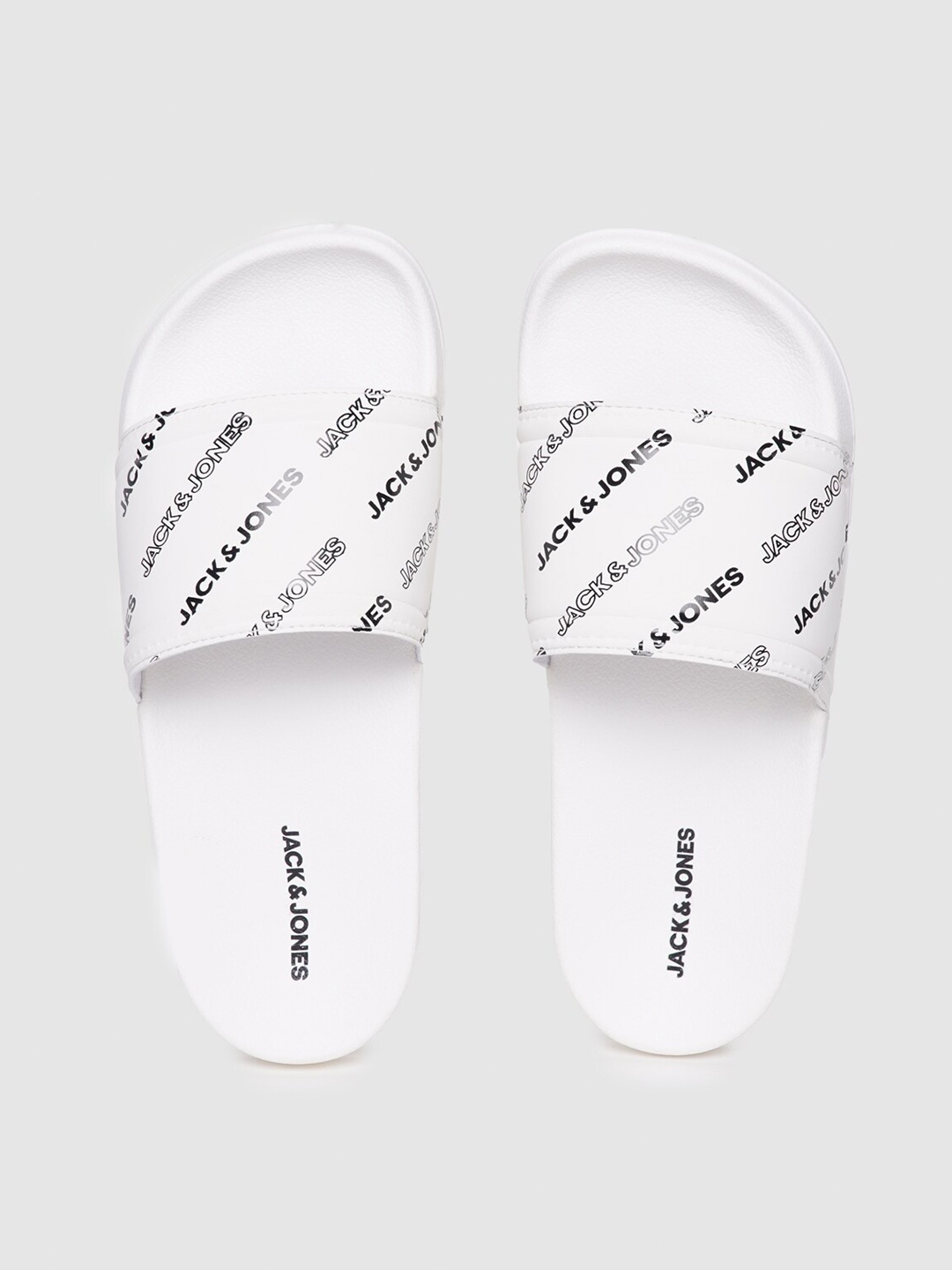 

Jack & Jones Men Printed Sliders, White