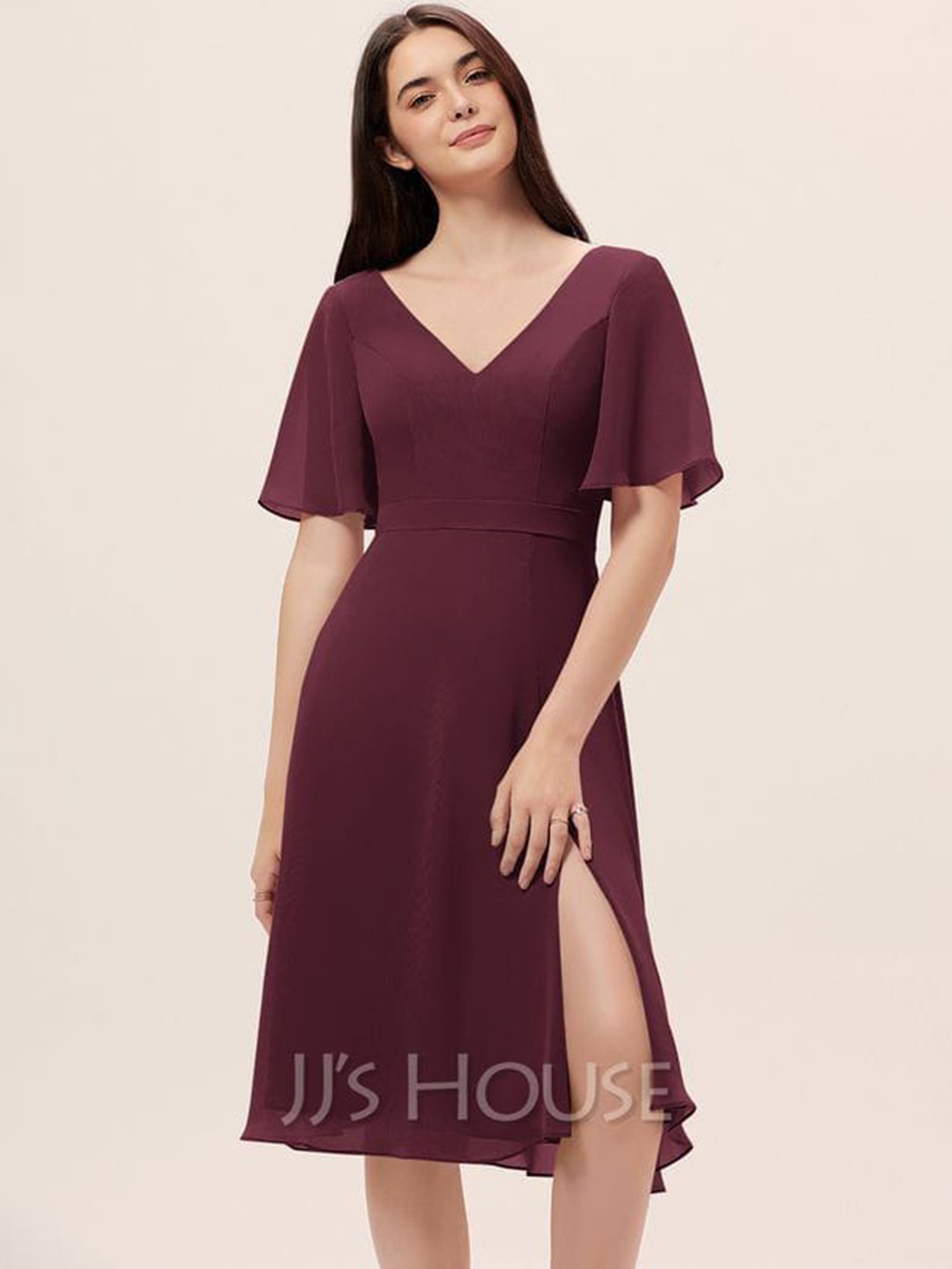 

La Aimee Women Burgundy Solid Dress