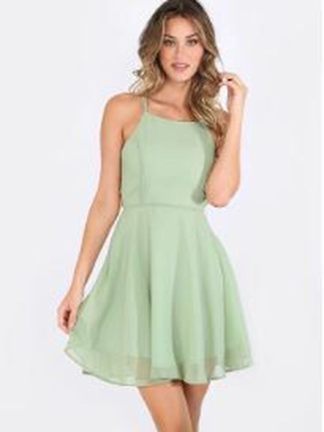 

La Aimee Women Green Solid Dress