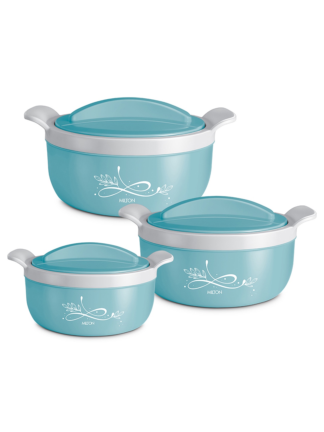 

Milton Crave Jr Set Of 3 Blue Stainless Steel Casserole Gift Set 470 ml 800 ml 1.38 L