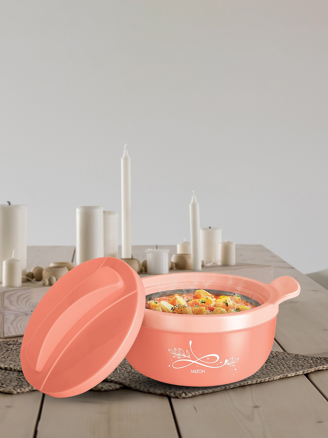 

Milton Crave 1000 Peach Insulated Inner Stainless Steel Casserole-800 ml