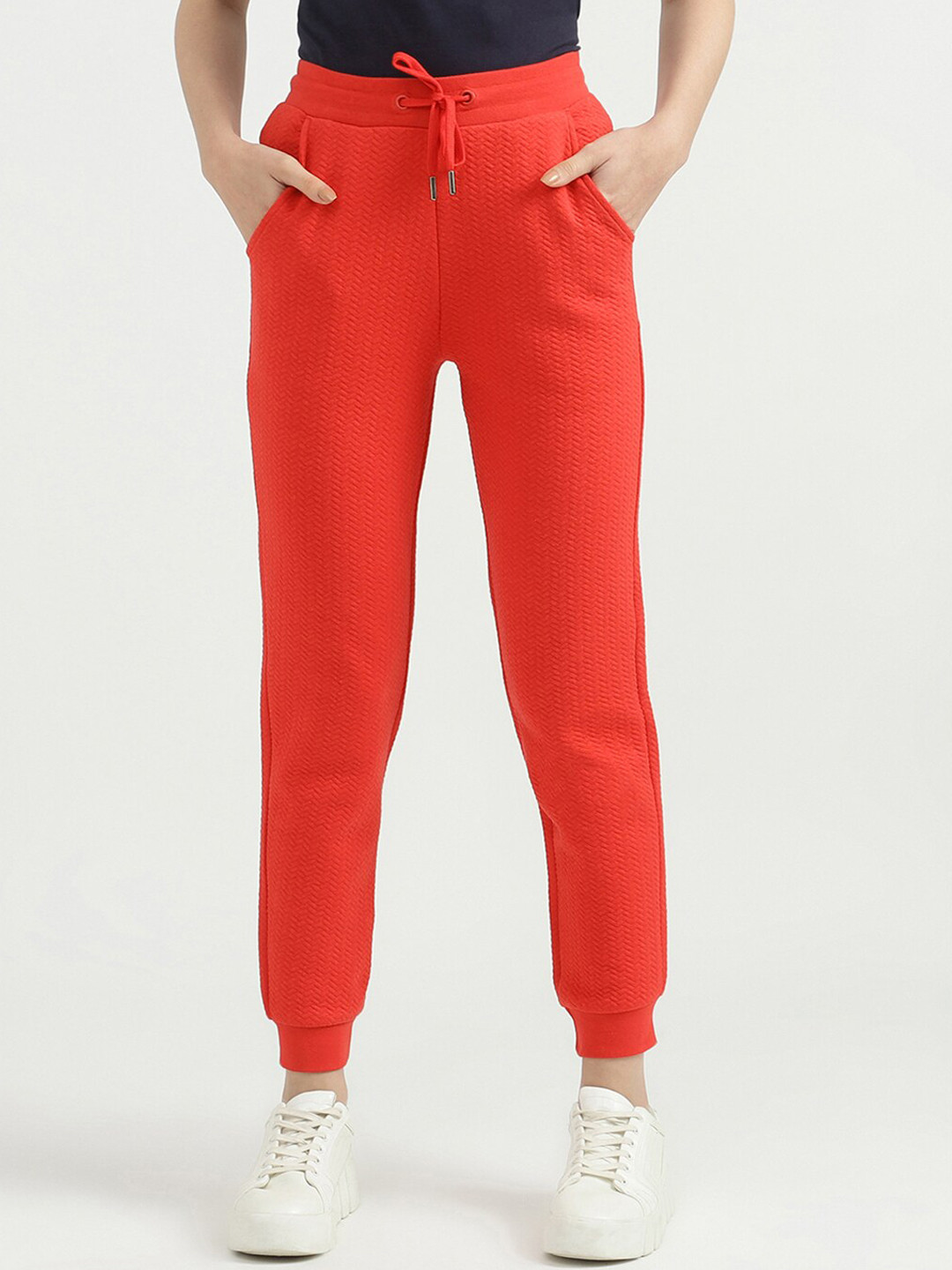 

United Colors of Benetton Women Red Solid Jogger