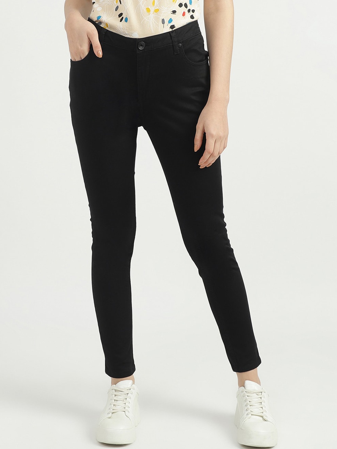 

United Colors of Benetton Women Black Skinny Fit Jeans