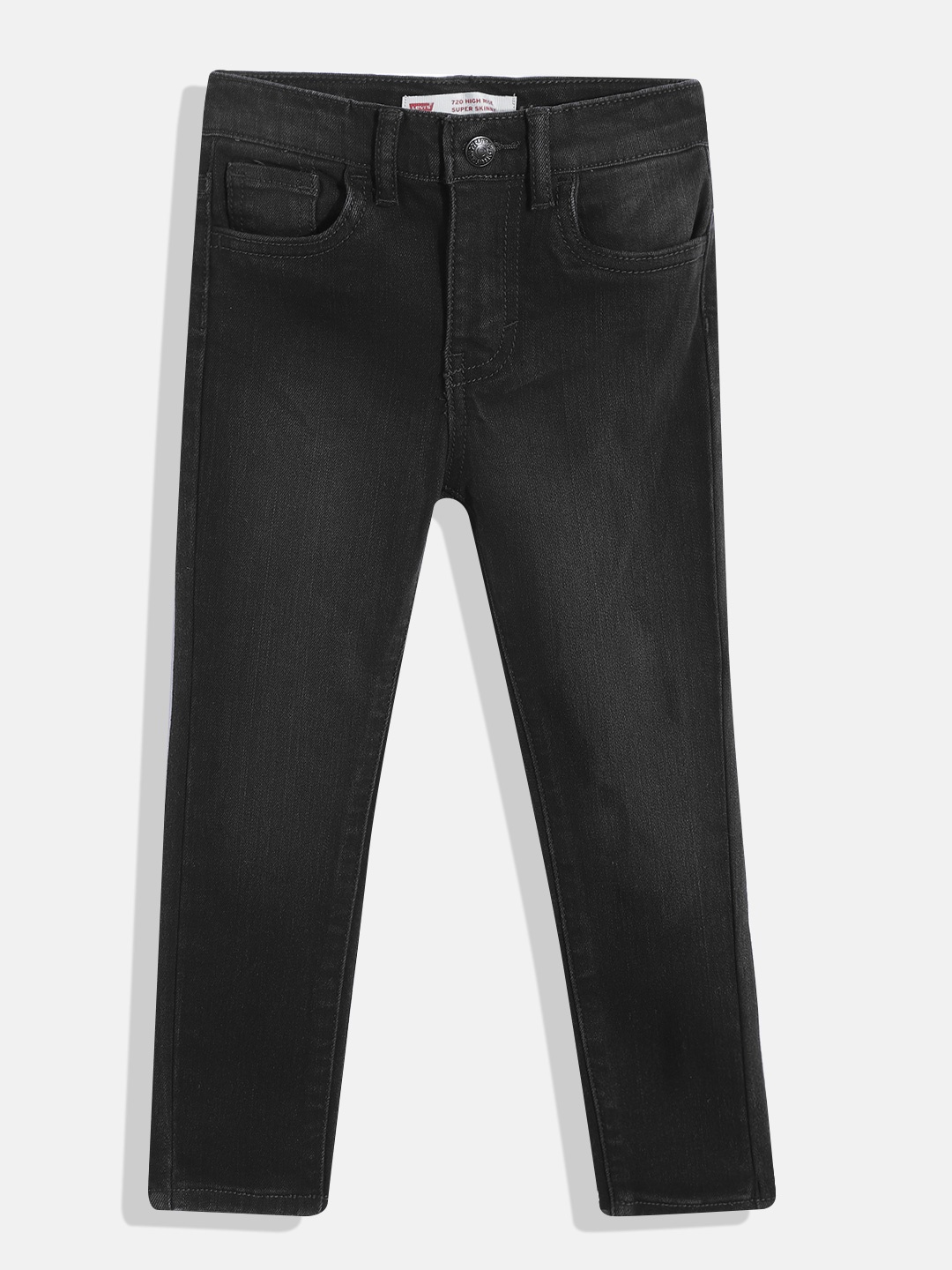 

Levis Girls Black Super Skinny Fit High-Rise Stretchable Jeans