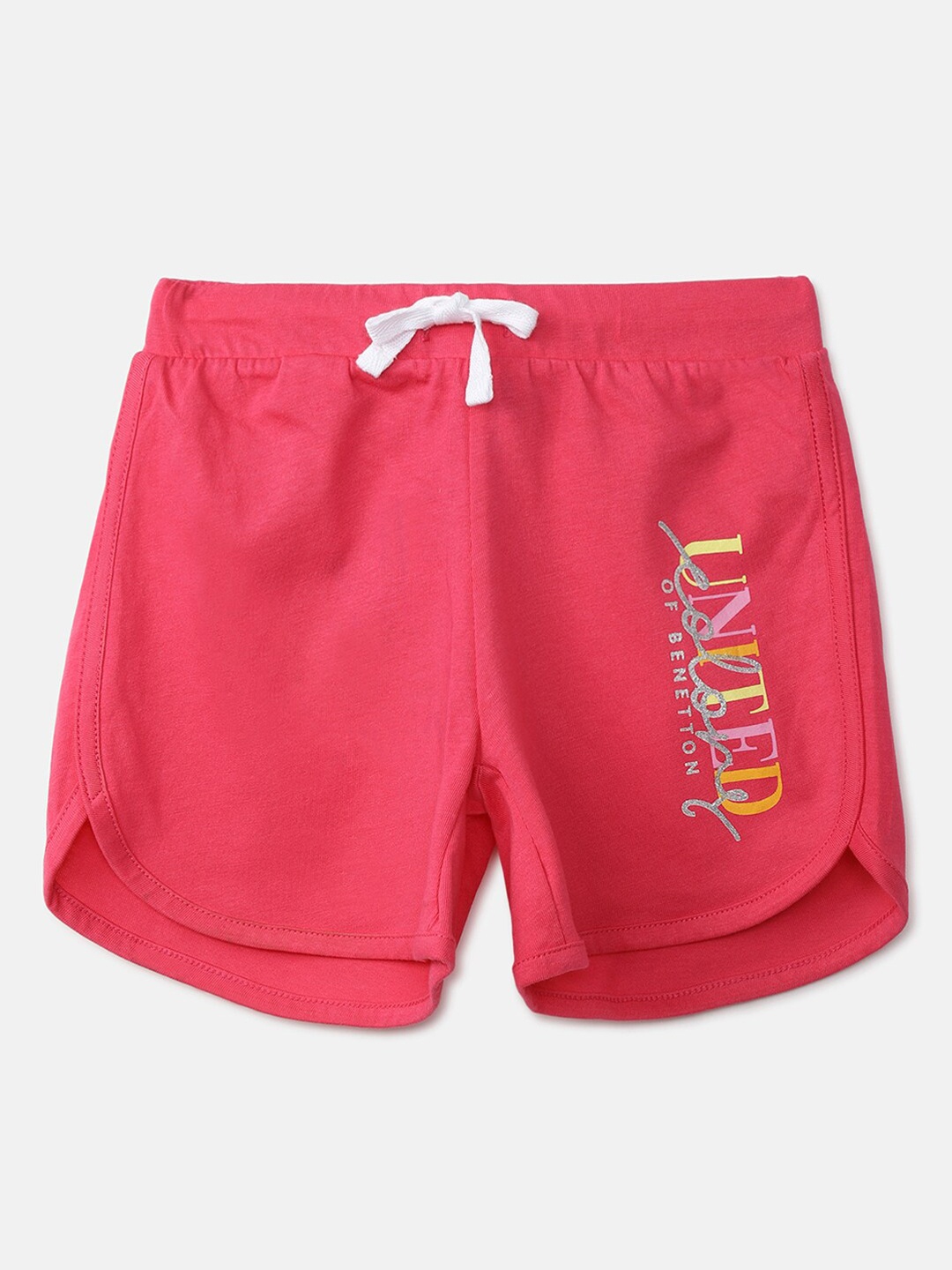 

United Colors of Benetton Girls Pink Pure Cotton Shorts