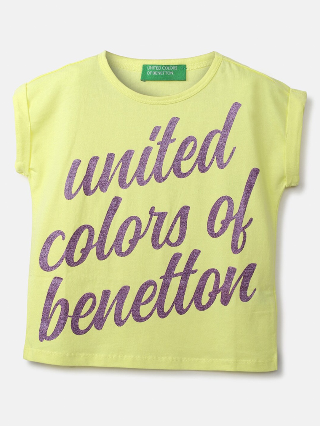 

United Colors of Benetton Yellow Print Top