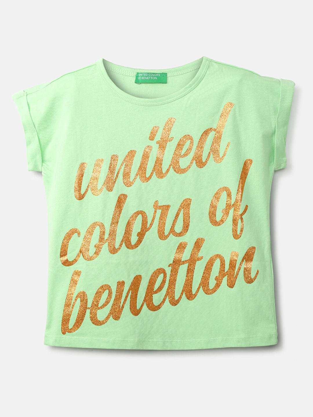 

United Colors of Benetton Green Print Top
