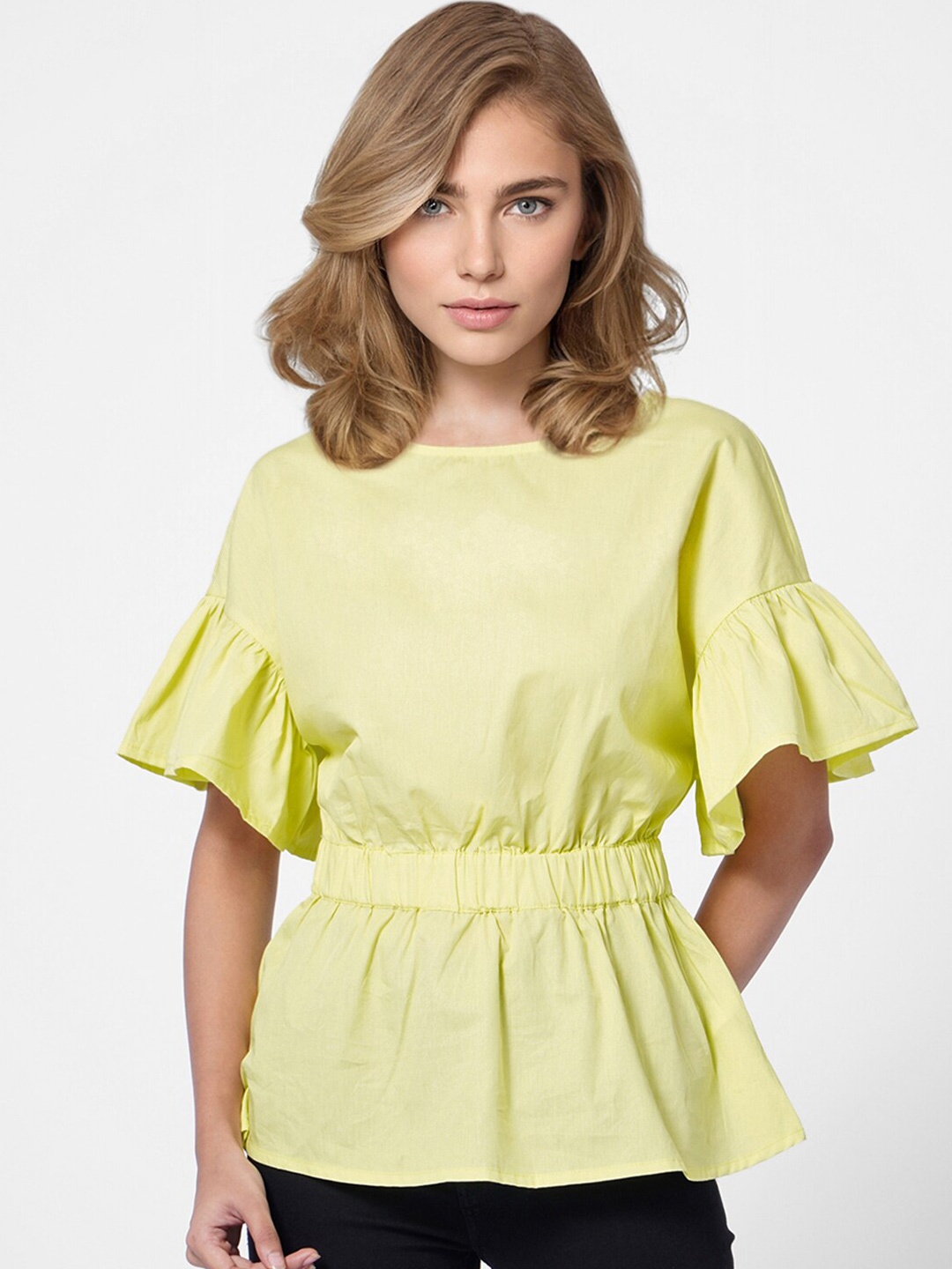 

Vero Moda Green Cinched Waist Top