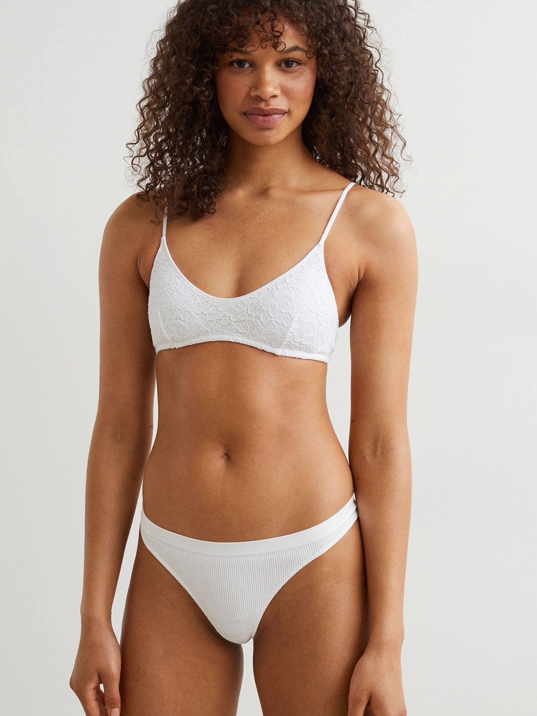 

H&M Women White Padded Lace Bra 1075214002