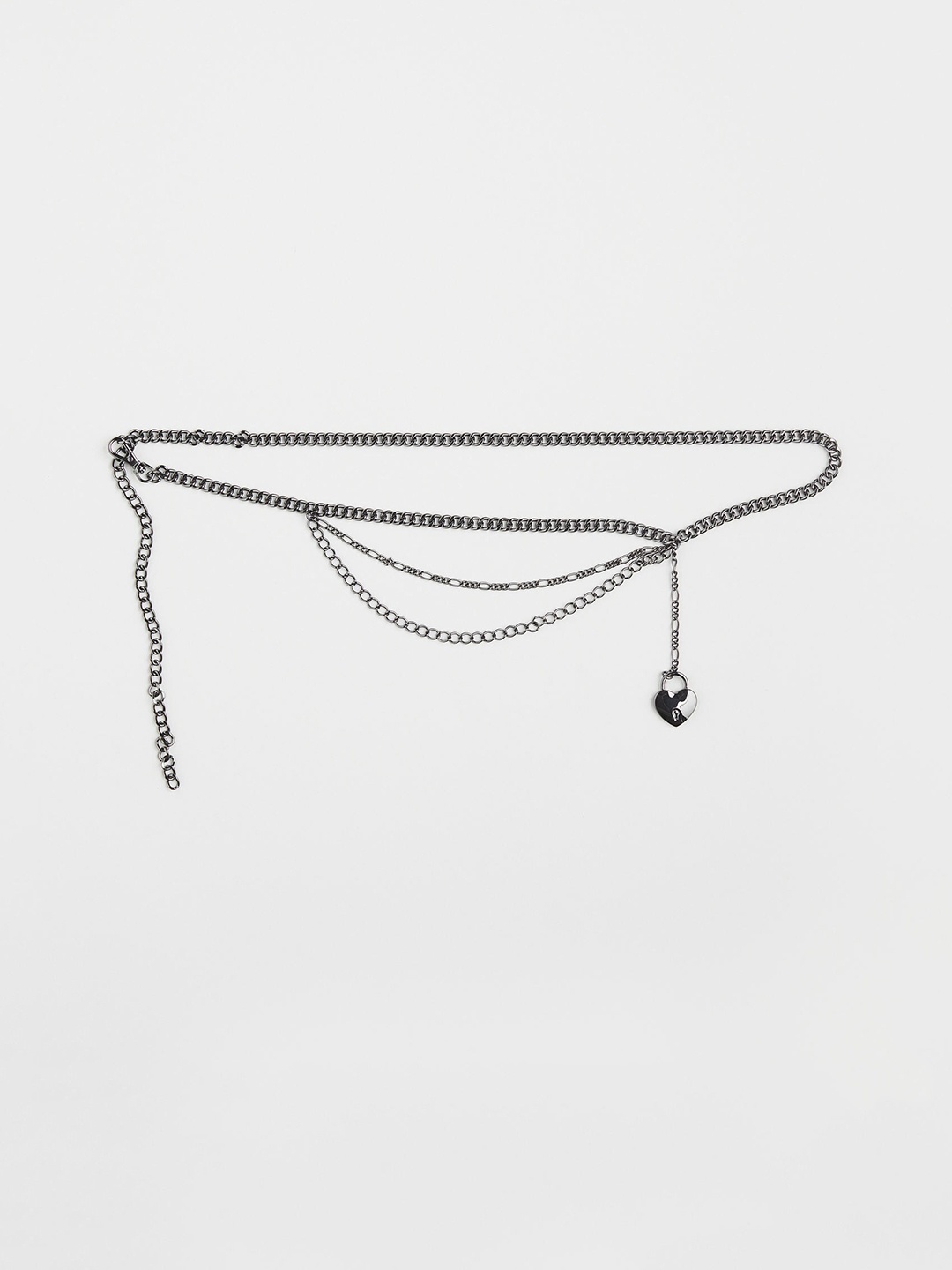 

H&M Women Silver-Toned Pendant-Detail Waist Chain