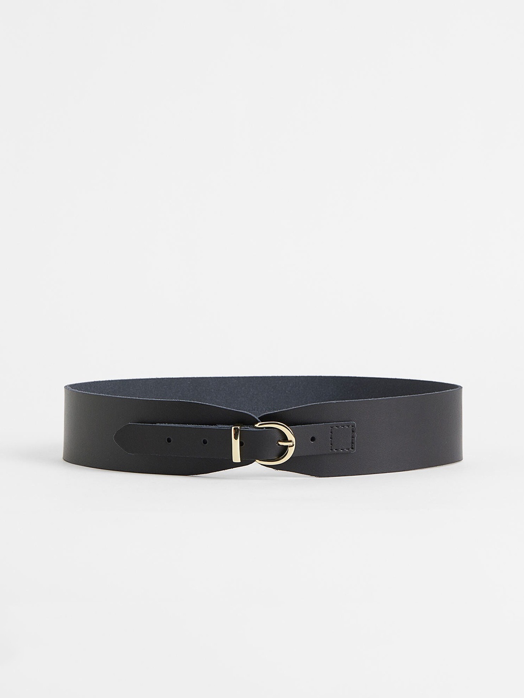 

H&M Women Black Leather Waist Belt
