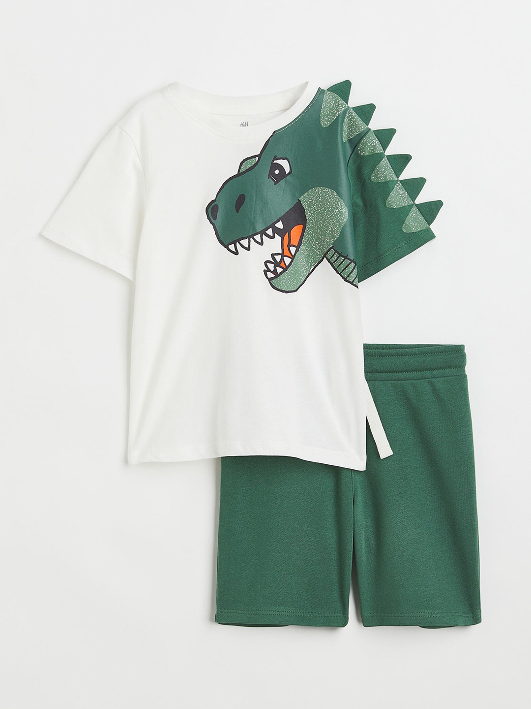 

H&M Boys Green 2-Piece Appliqud Set