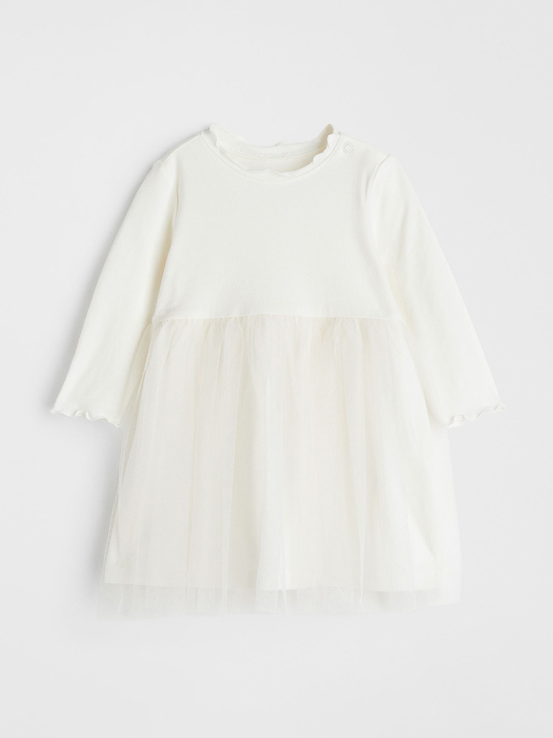 

H&M Girls White Tulle-Skirt Jersey Dress
