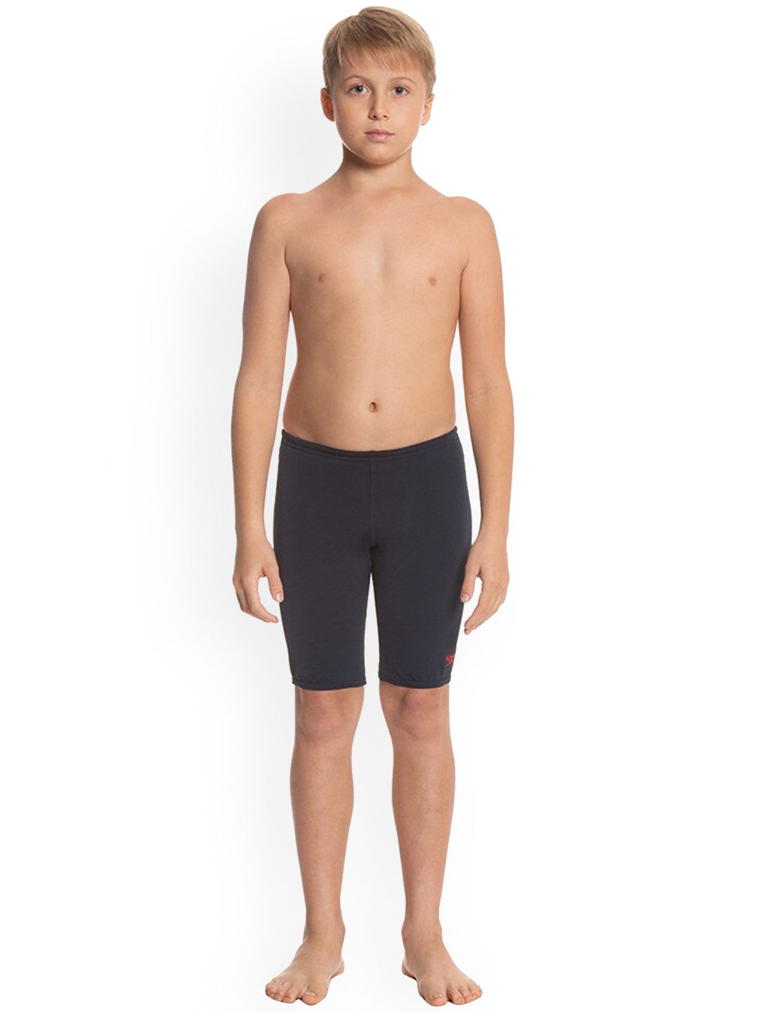

Speedo Boys Black Solid Swim Bottoms