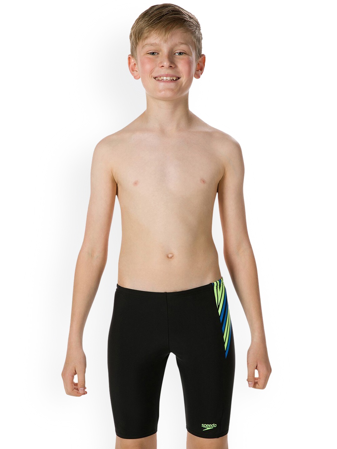 

Speedo Boys Black Solid Swim Bottoms