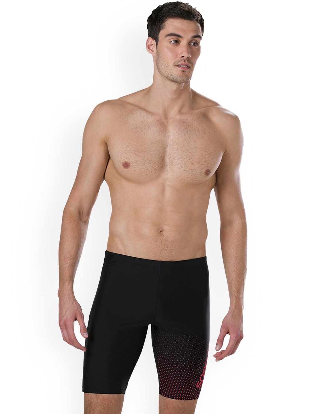 

Speedo Men Black Solid Swim Shorts