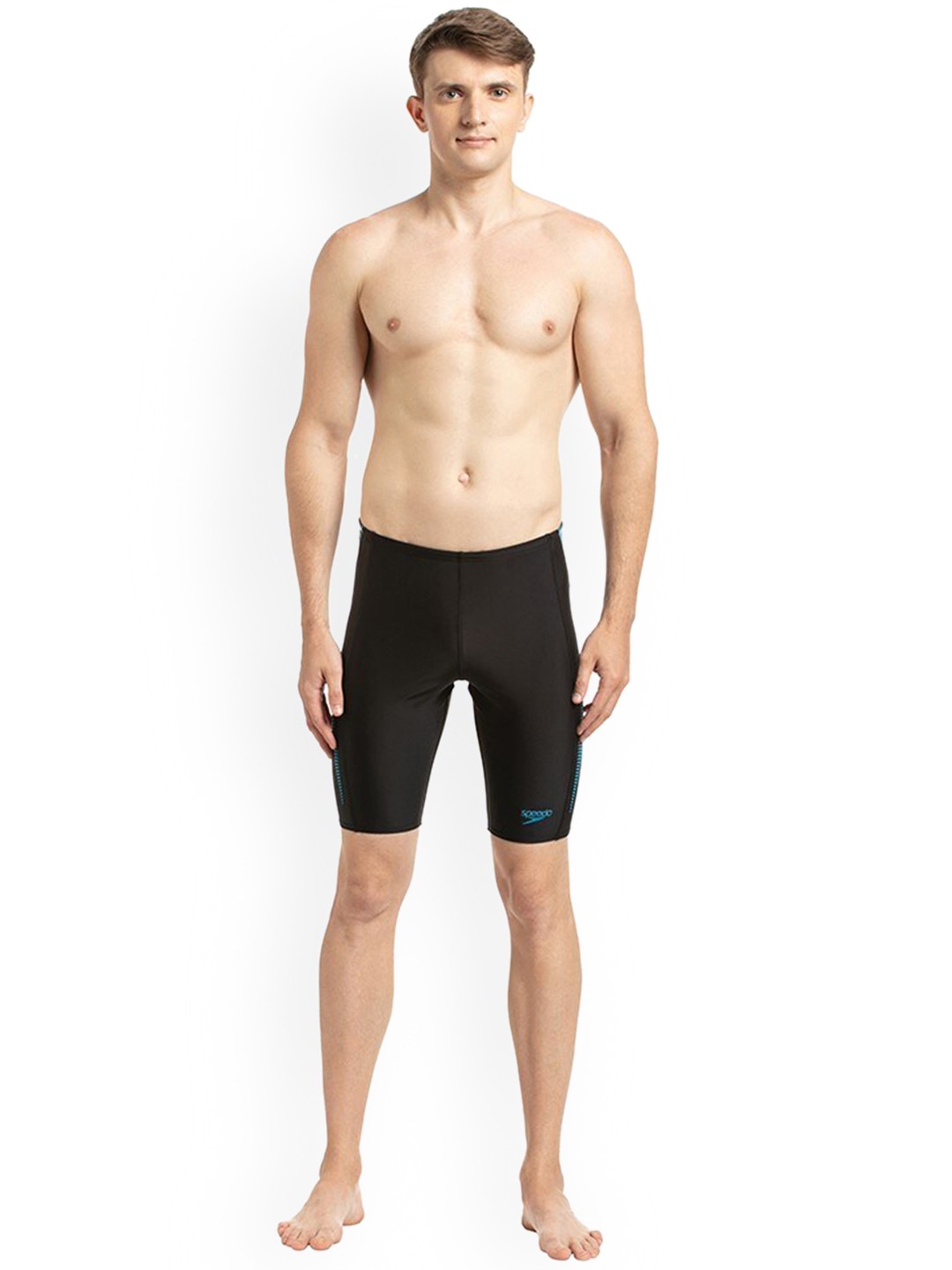 

Speedo Men Black Solid Swim Bottoms