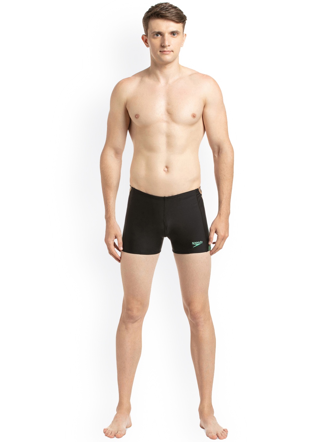 

Speedo Men Black Printed Swim Shorts