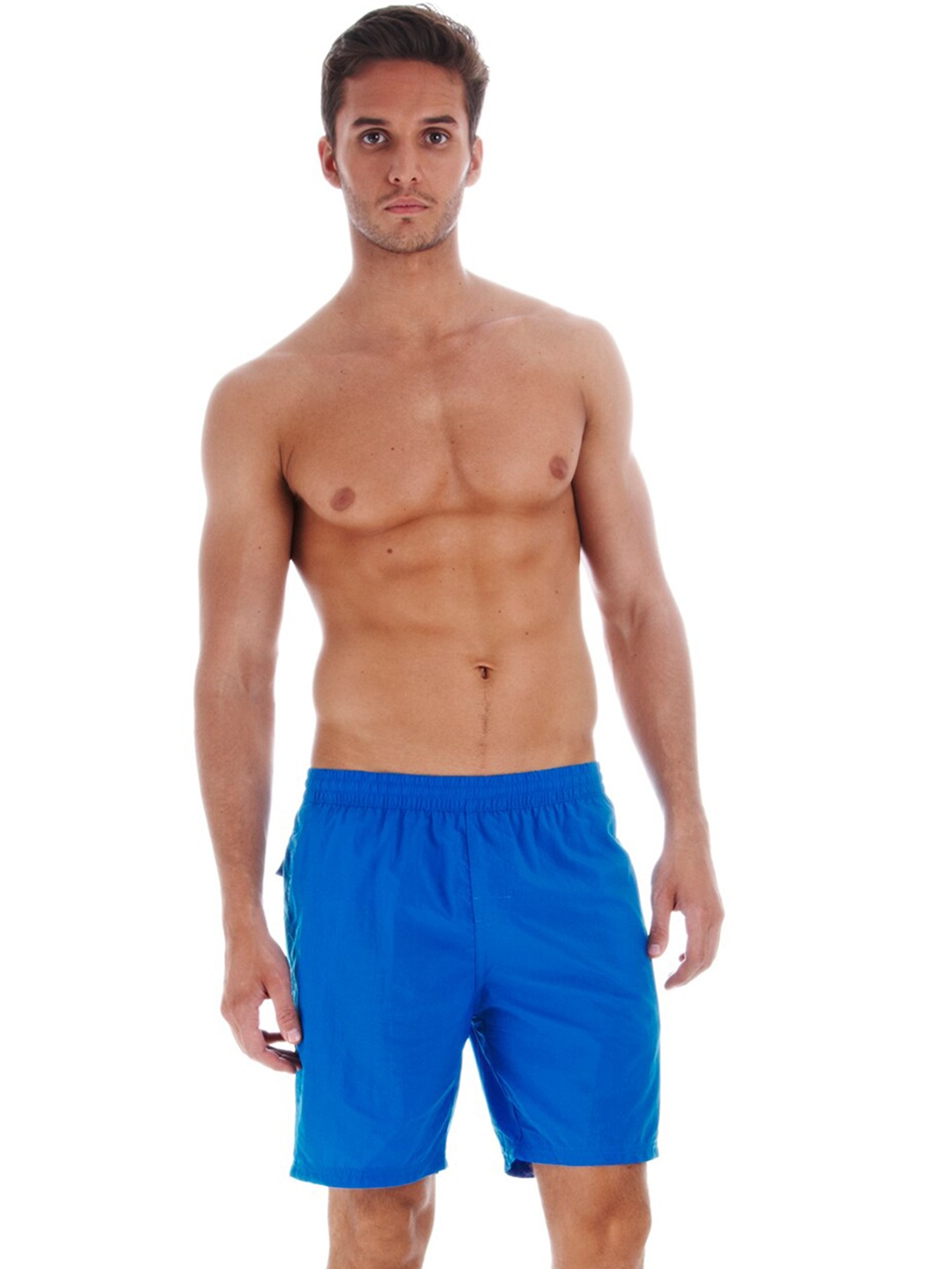 

Speedo Men Blue Solid Swim Bottoms