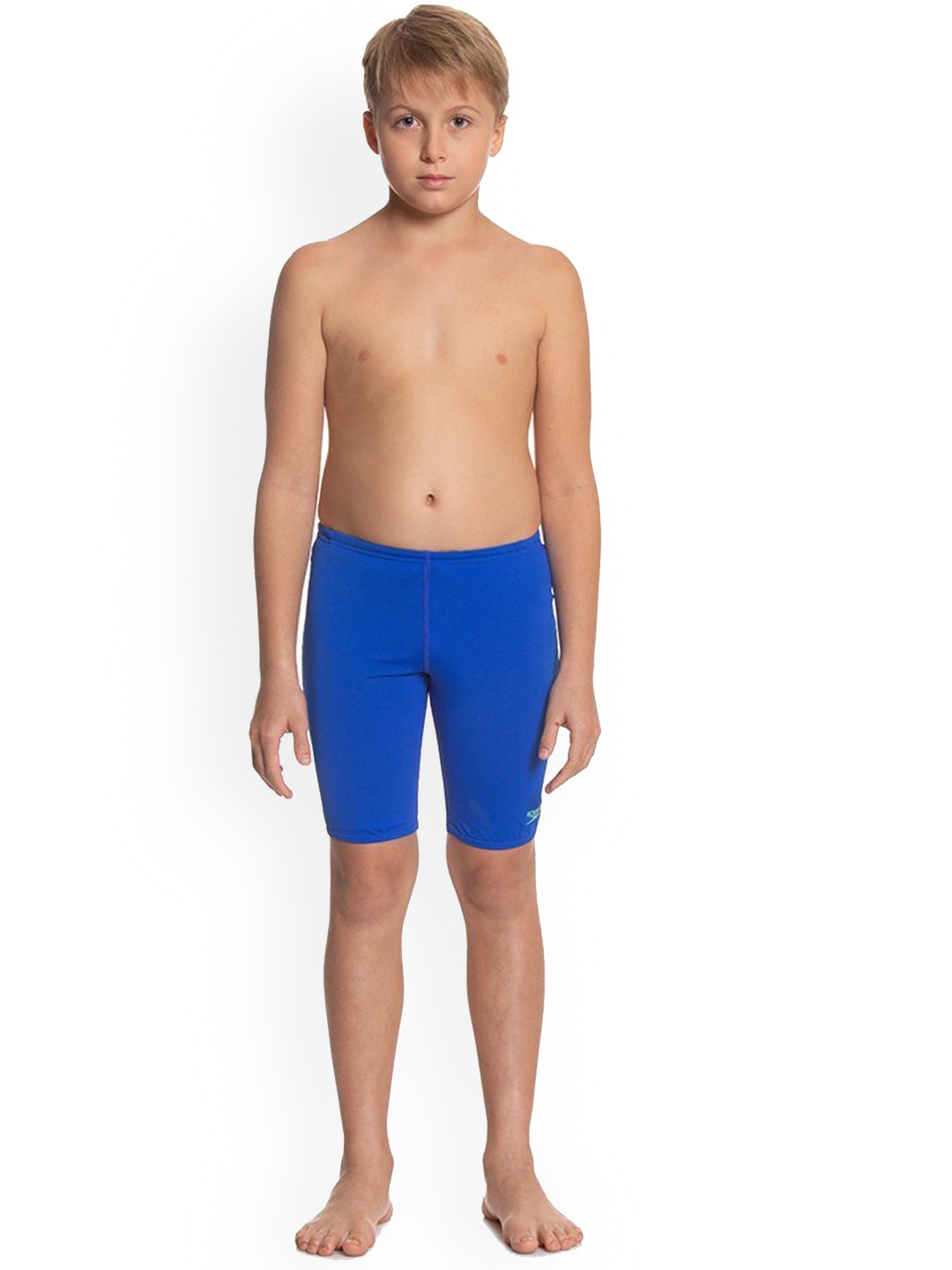

Speedo Boys Blue Solid Jm Ess Endurance+ Jammer Swim Shorts