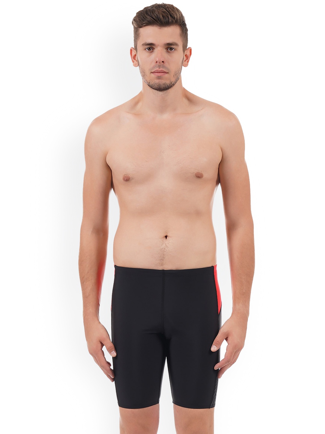 

Speedo Men Black Solid Swim Shorts