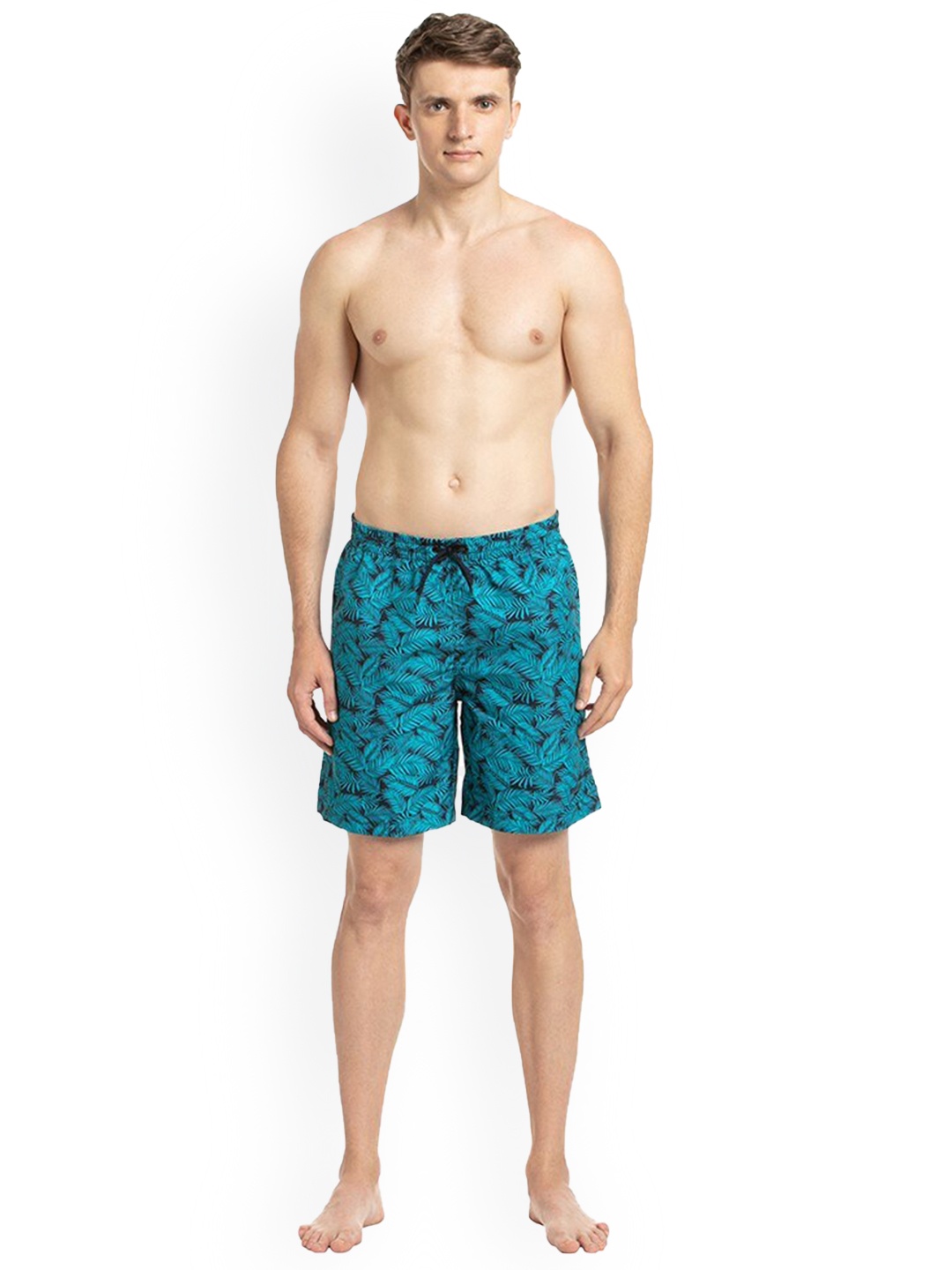 

Speedo Men Blue & Black Printed Swim Bottoms