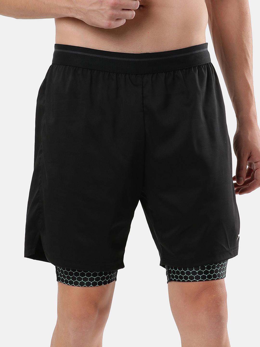 

Speedo Men Black Solid Swim Shorts