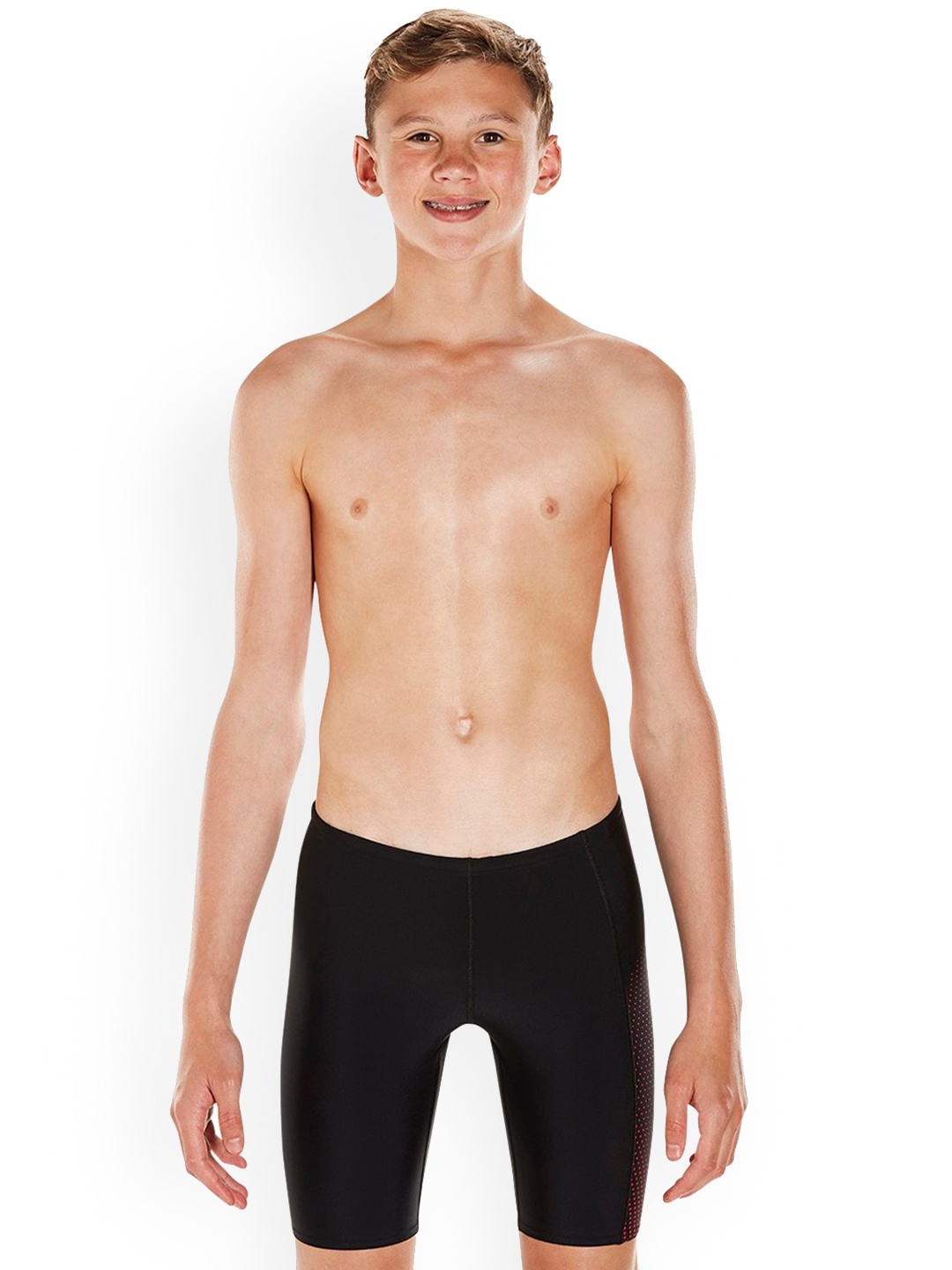 

Speedo Boys Black & Red Printed Swim Bottoms