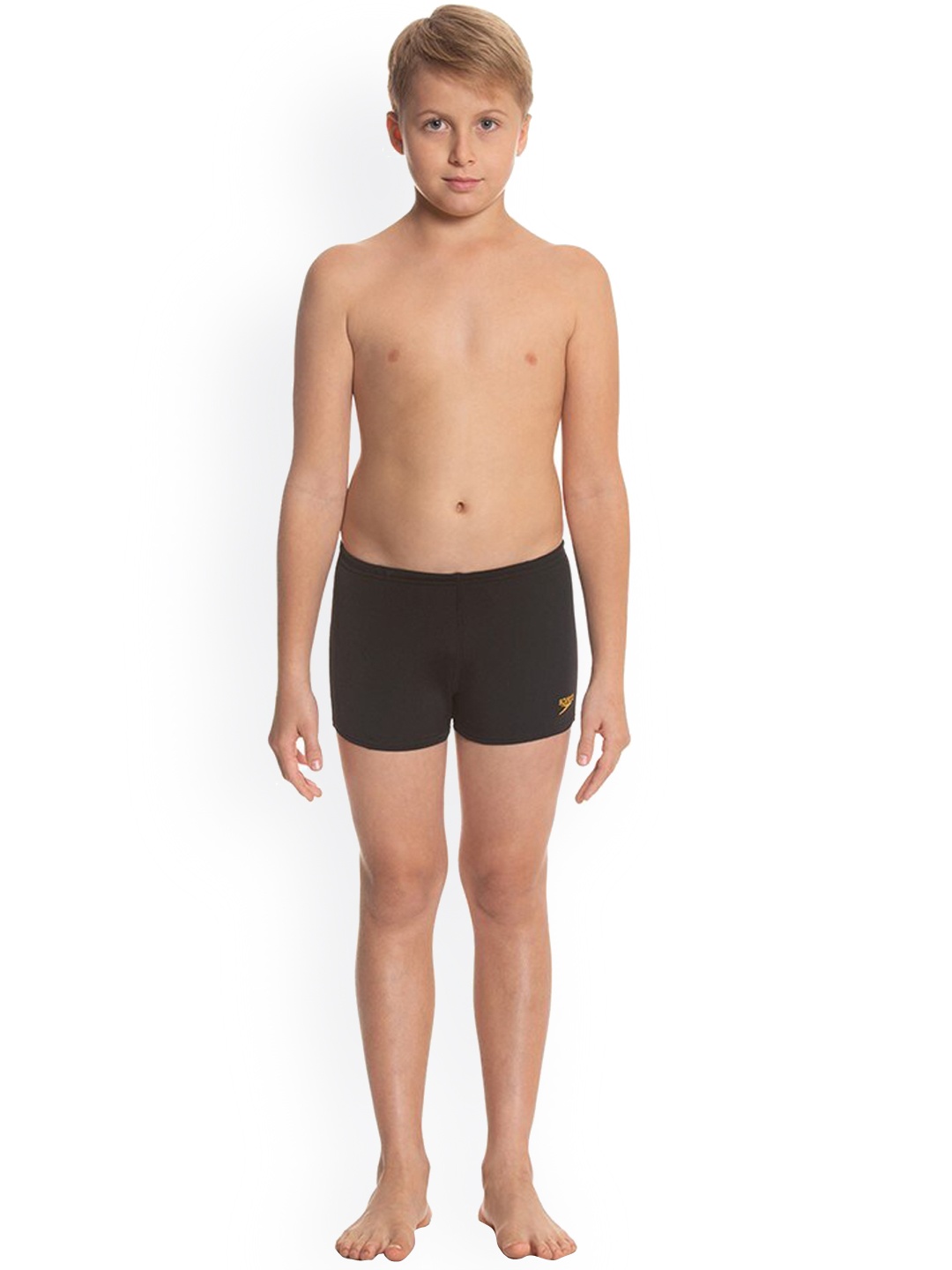 

Speedo Boys Black Solid Swim Bottoms