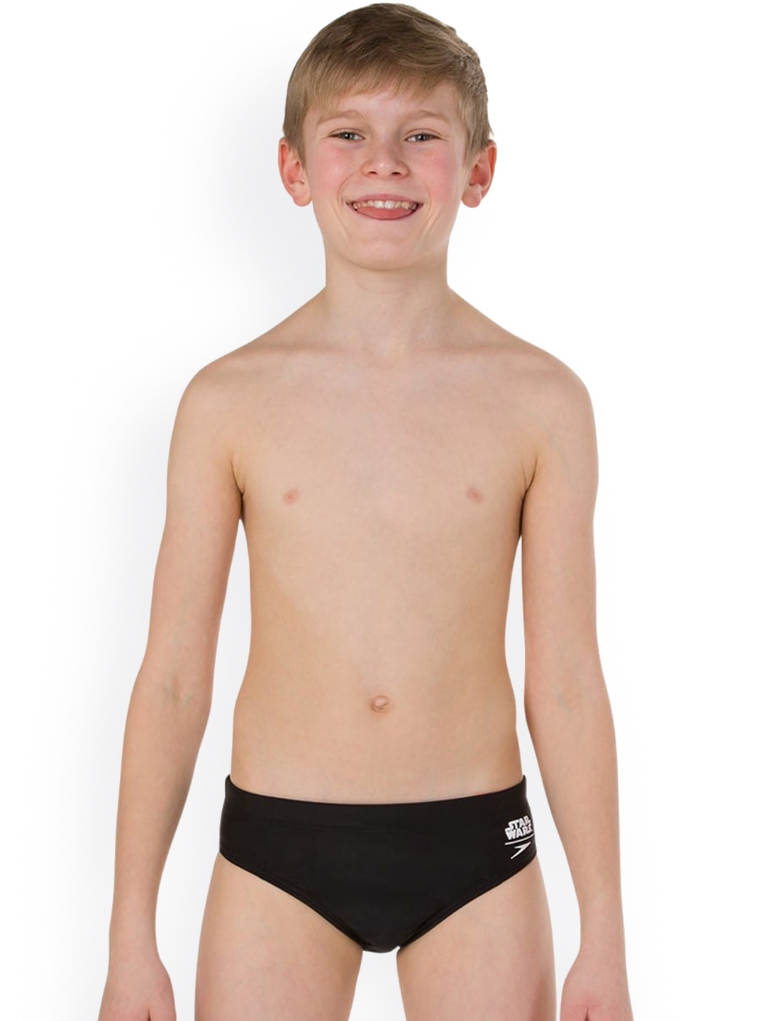 

Speedo Boys Black Solid Swim Brief