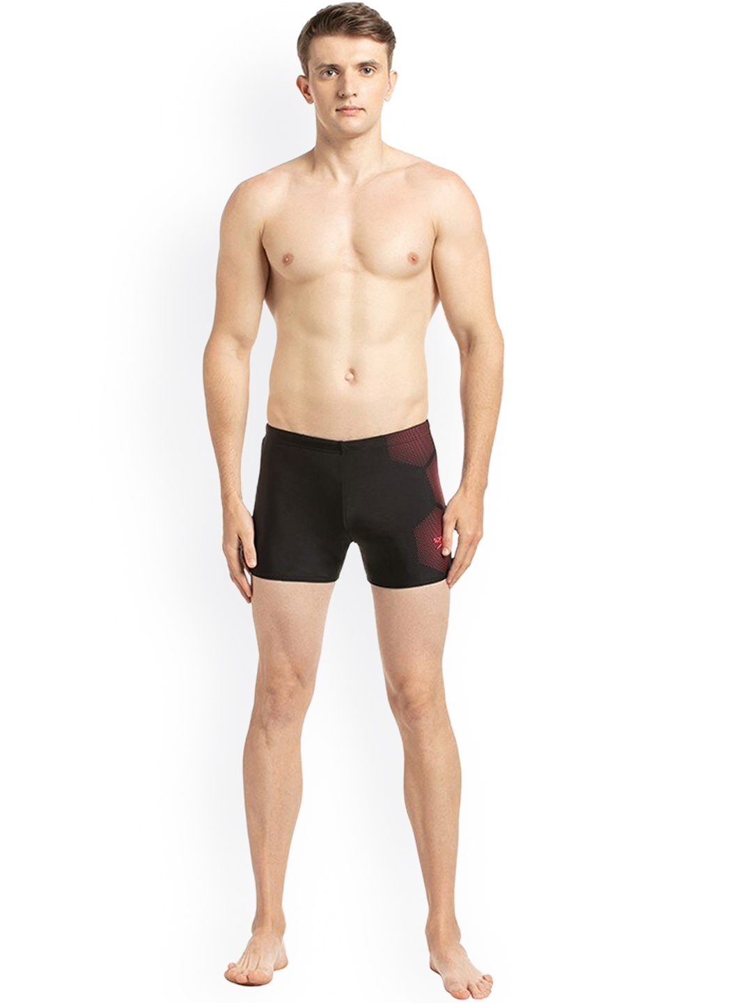 

Speedo Men Black Solid Swim Shorts