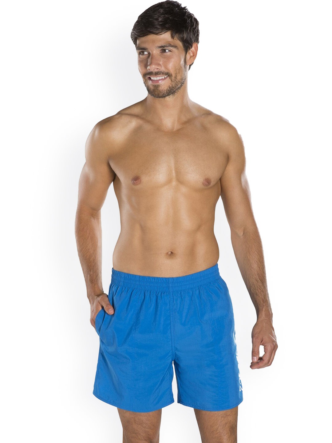 

Speedo Men Blue Solid Scope 16" Ws Swim Bottoms