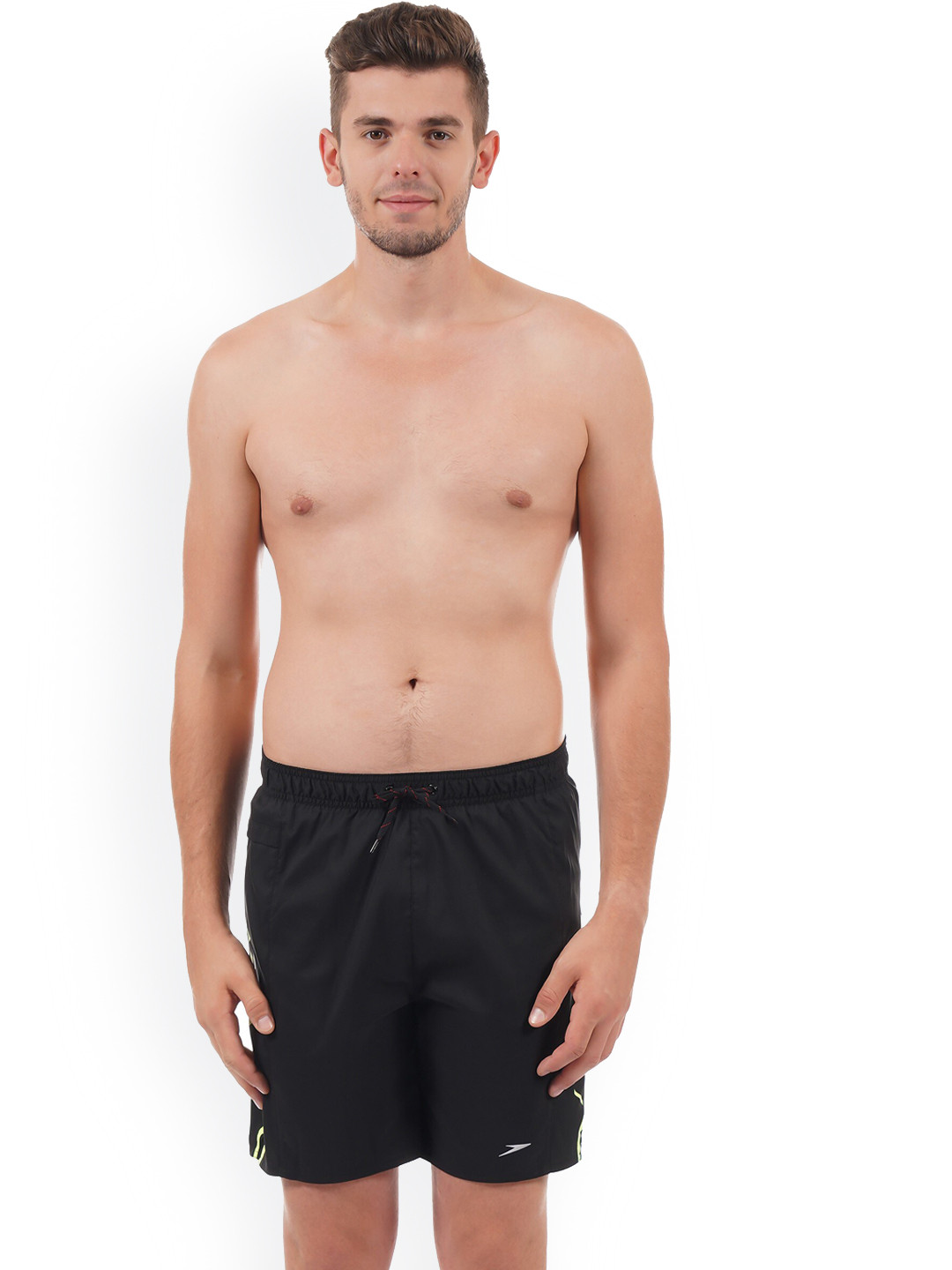 

Speedo Men Black Solid Swim Bottoms