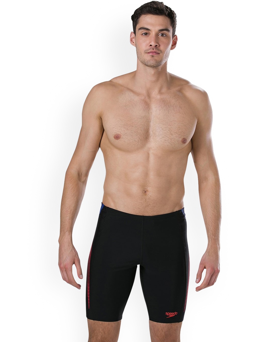 

Speedo Men Black Placement Panel Swim Bottoms