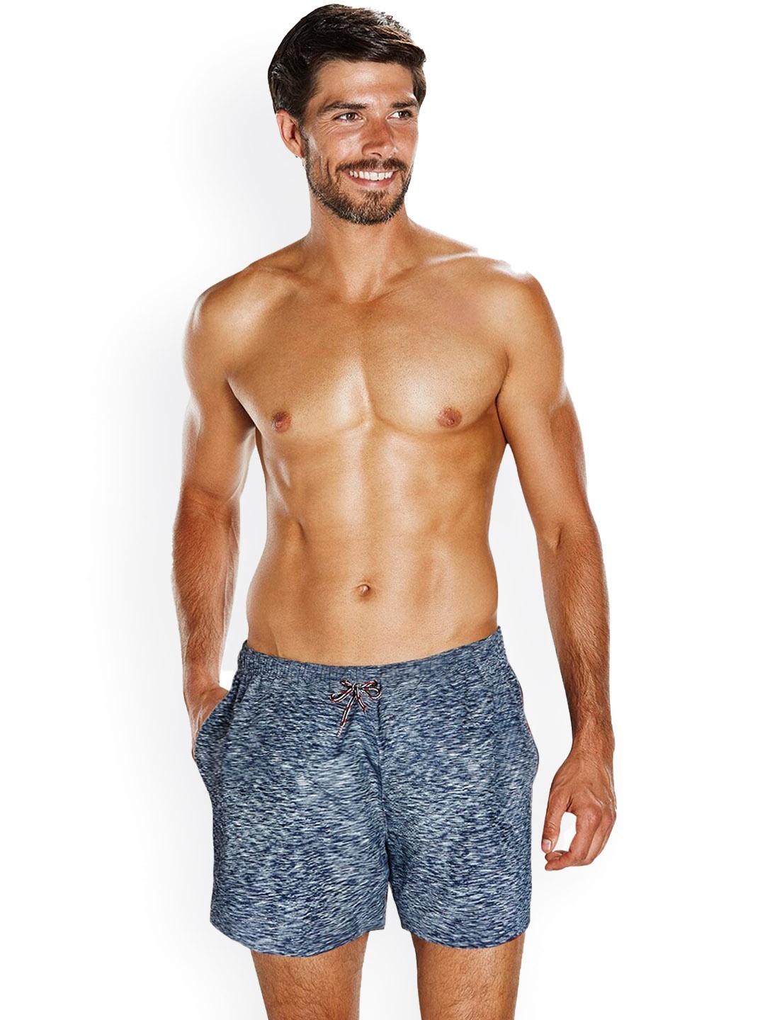 

Speedo Men Navy Blue Printed Swim Shorts