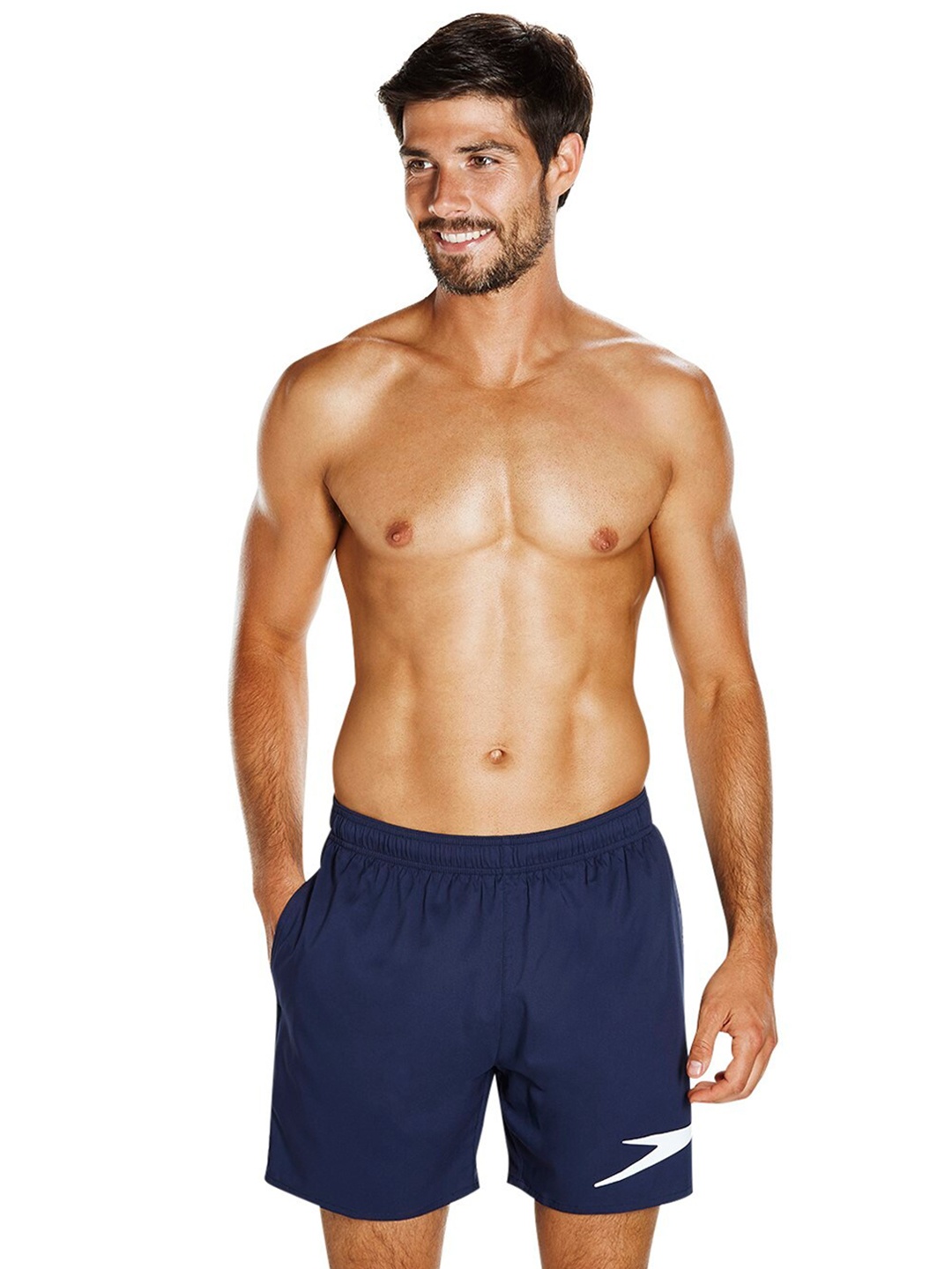 

Speedo Men Navy Blue Solid Swim Shorts